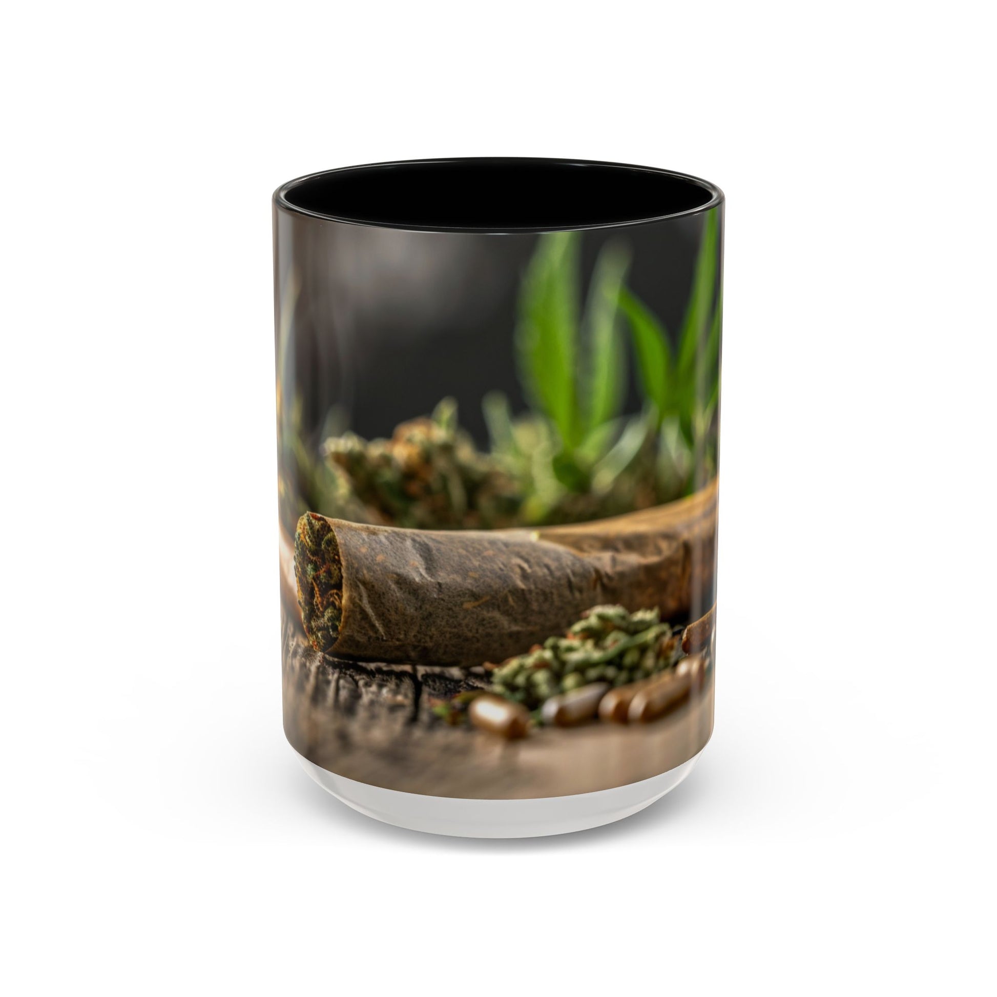 Aromatic Herb Accent Coffee Mug, Nature-Inspired Gift, Botanical Coffee Cup, Cozy Kitchen Decor, Perfect for Tea Lovers
