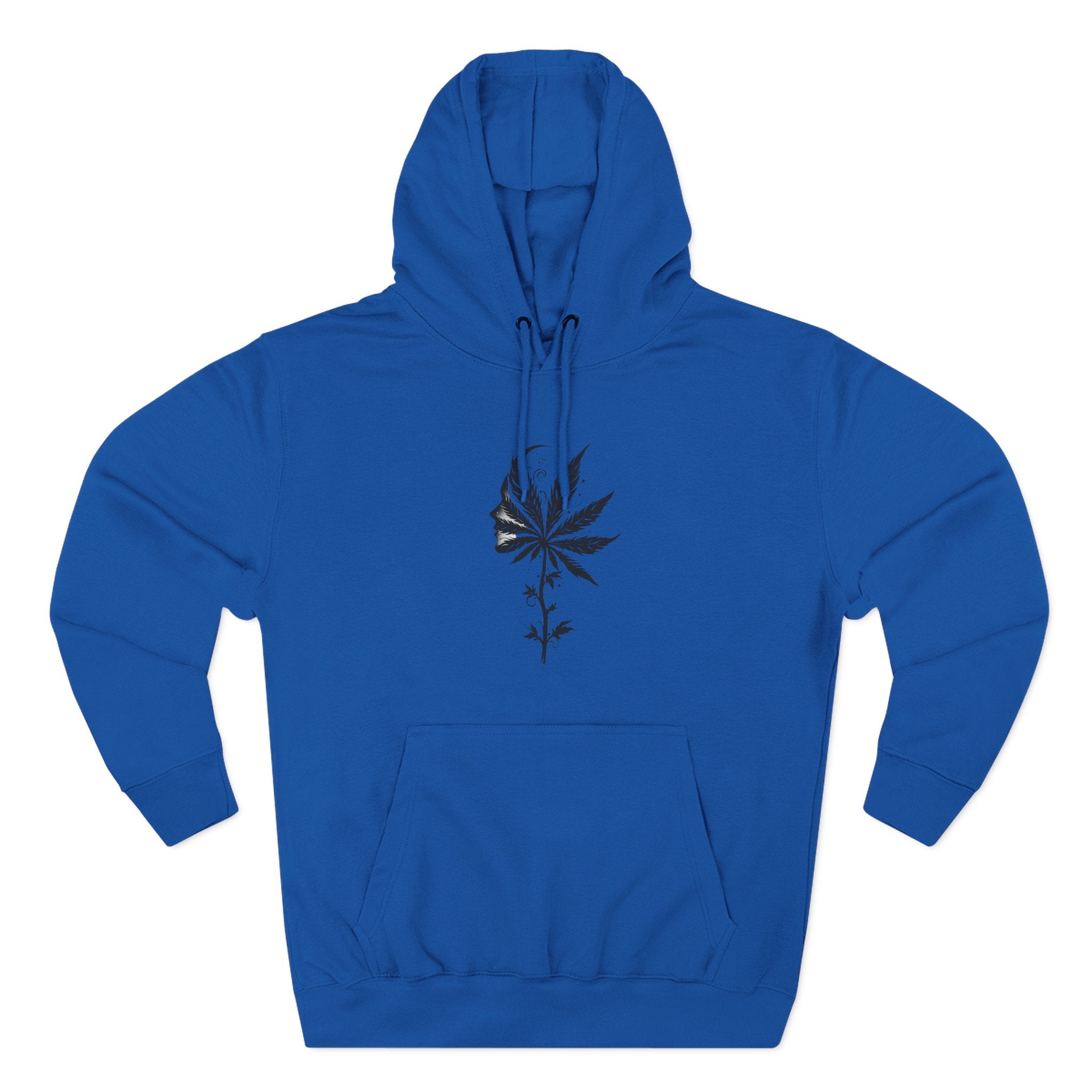 Chic Weed Leaf Fleece Hoodie, Cozy Urban Hoodie, Casual Sweatshirt, Perfect for Gatherings, Nature Lovers Gift, Fall Fashion