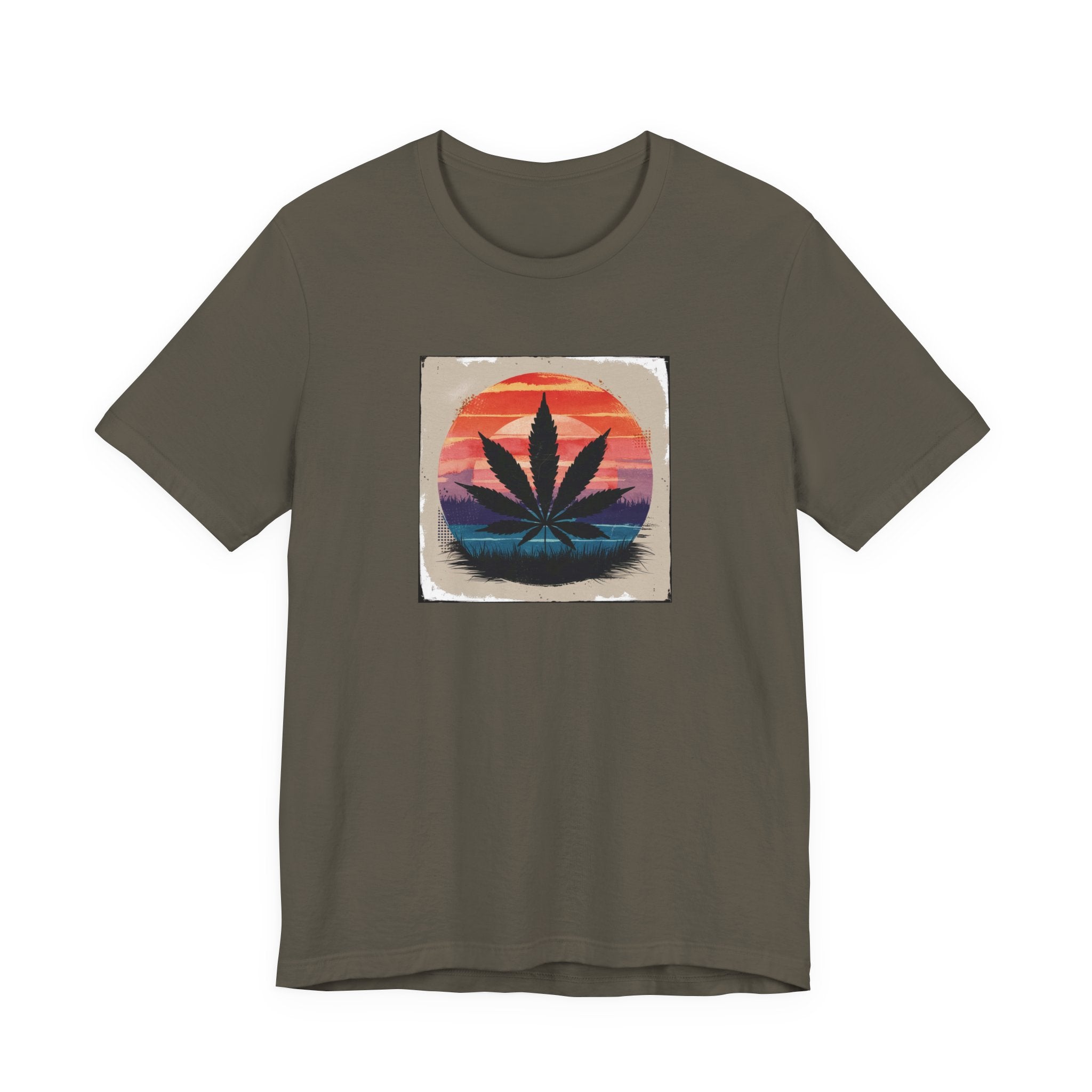 Relaxed Vibes Cannabis Sunset Tee | Perfect for Festivals, Casual Outings, Gifts, and Everyday Comfort