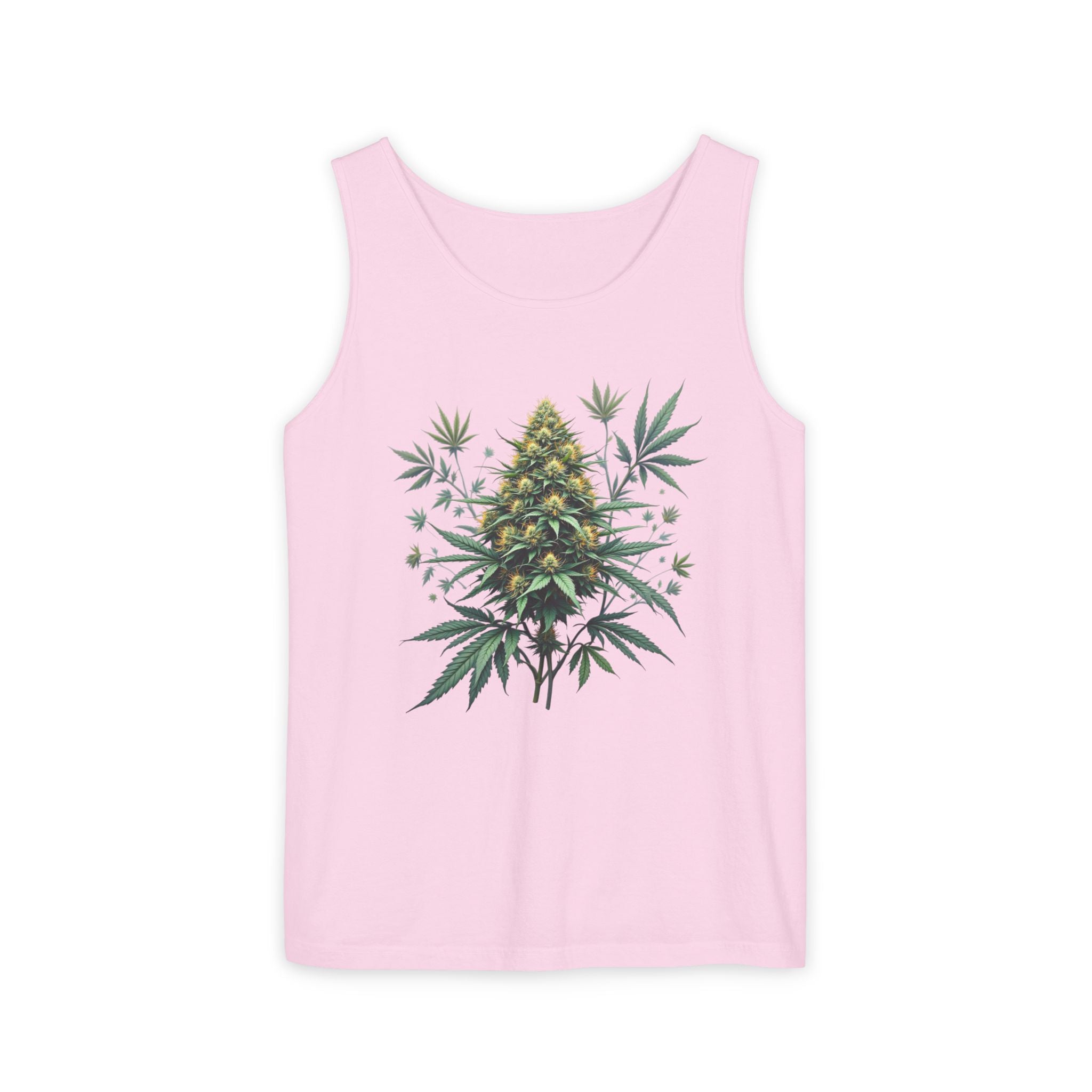 Bohemian Cannabis Tank Top, Unisex Summer Style, Festival Wear, Eco-Friendly Clothing, Casual Outfit, Gift for him/her