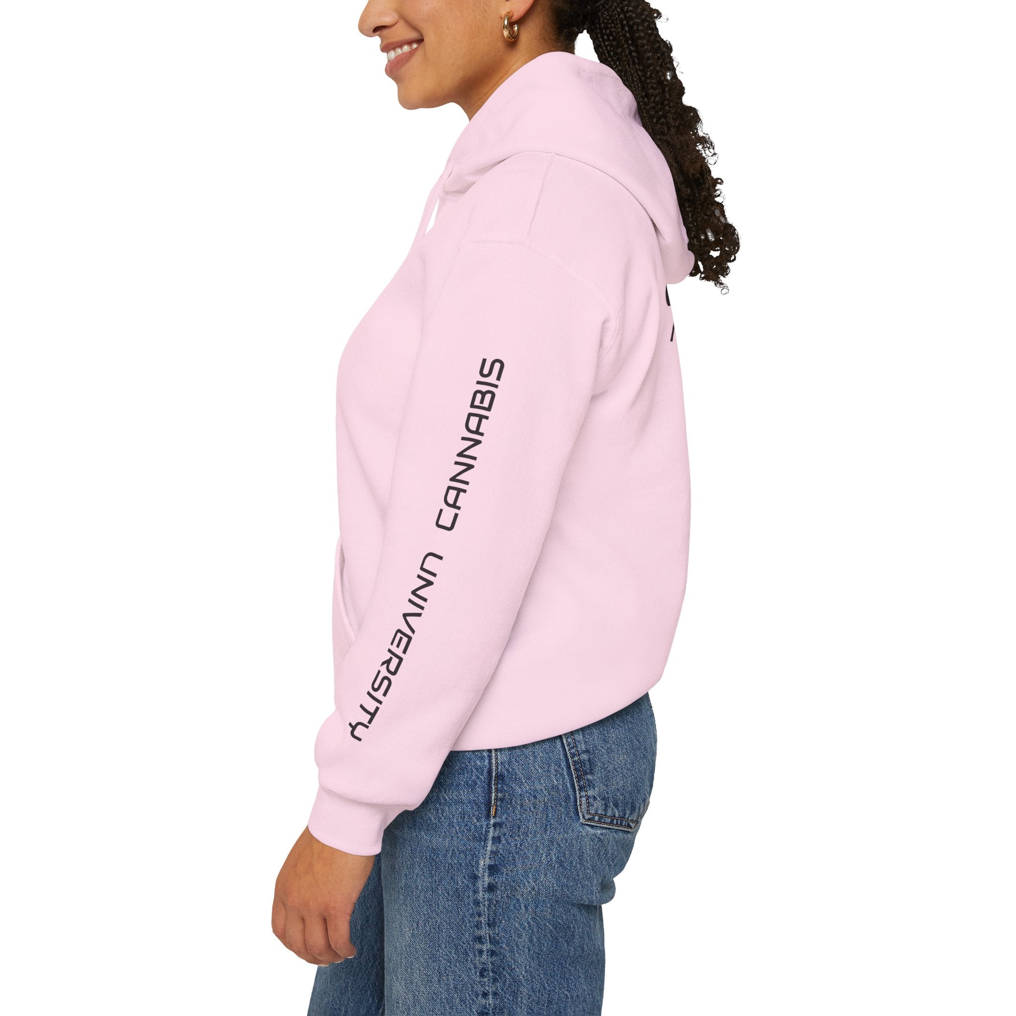 Cannabis University Hooded Sweatshirt | Cozy, Unisex, Chill Vibe, Perfect Gift for Cannabis Lovers, Streetwear Style, Spring Layering
