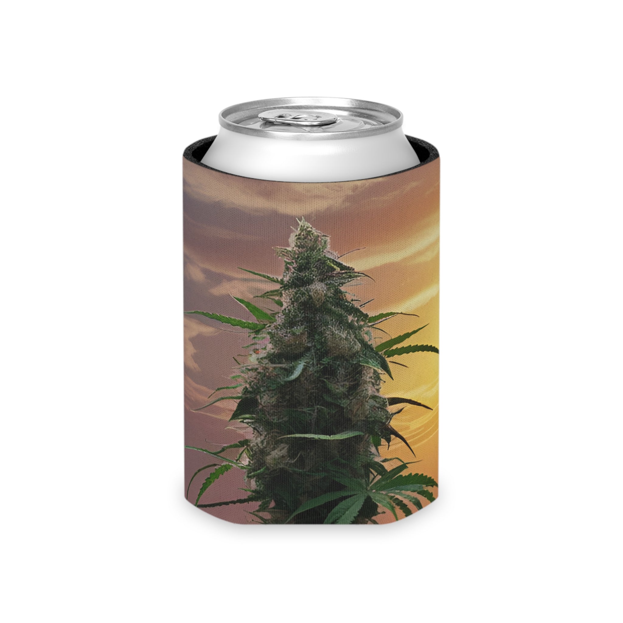 Cannabis-Themed Can Cooler for Parties, Outdoor Events, Summer BBQ, Gifts for Friends, Eco-Friendly Drink Holder