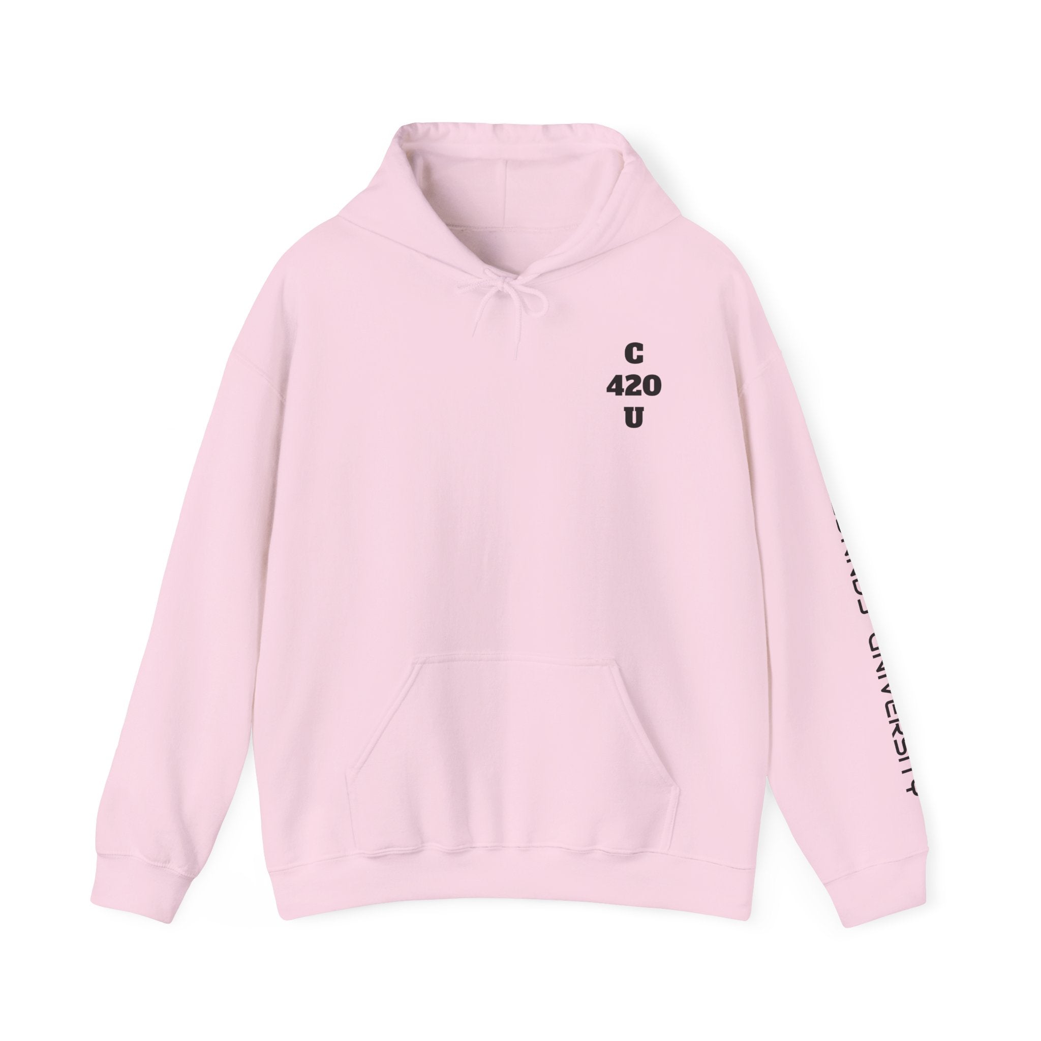 Cannabis University Hooded Sweatshirt | Cozy, Unisex, Chill Vibe, Perfect Gift for Cannabis Lovers, Streetwear Style, Spring Layering