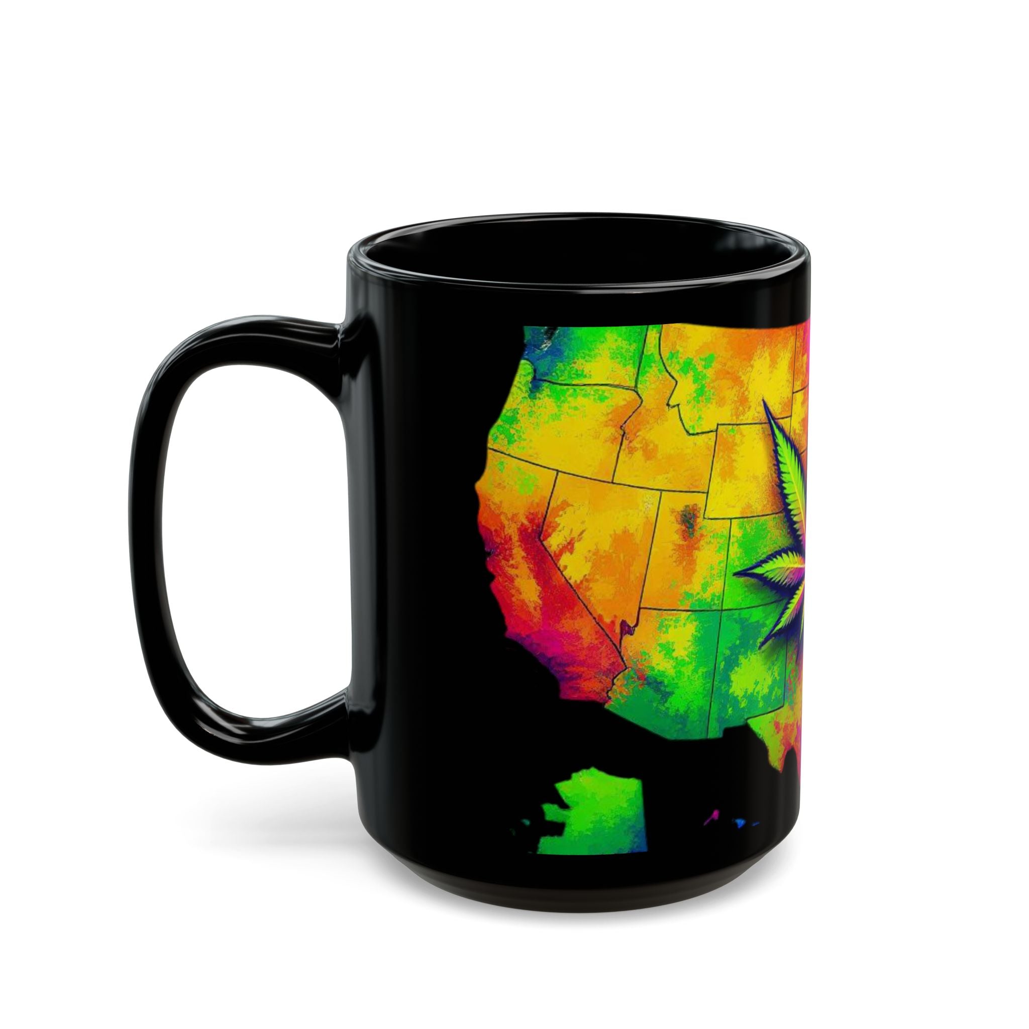 420 USA Black Ceramic Mug (15oz)