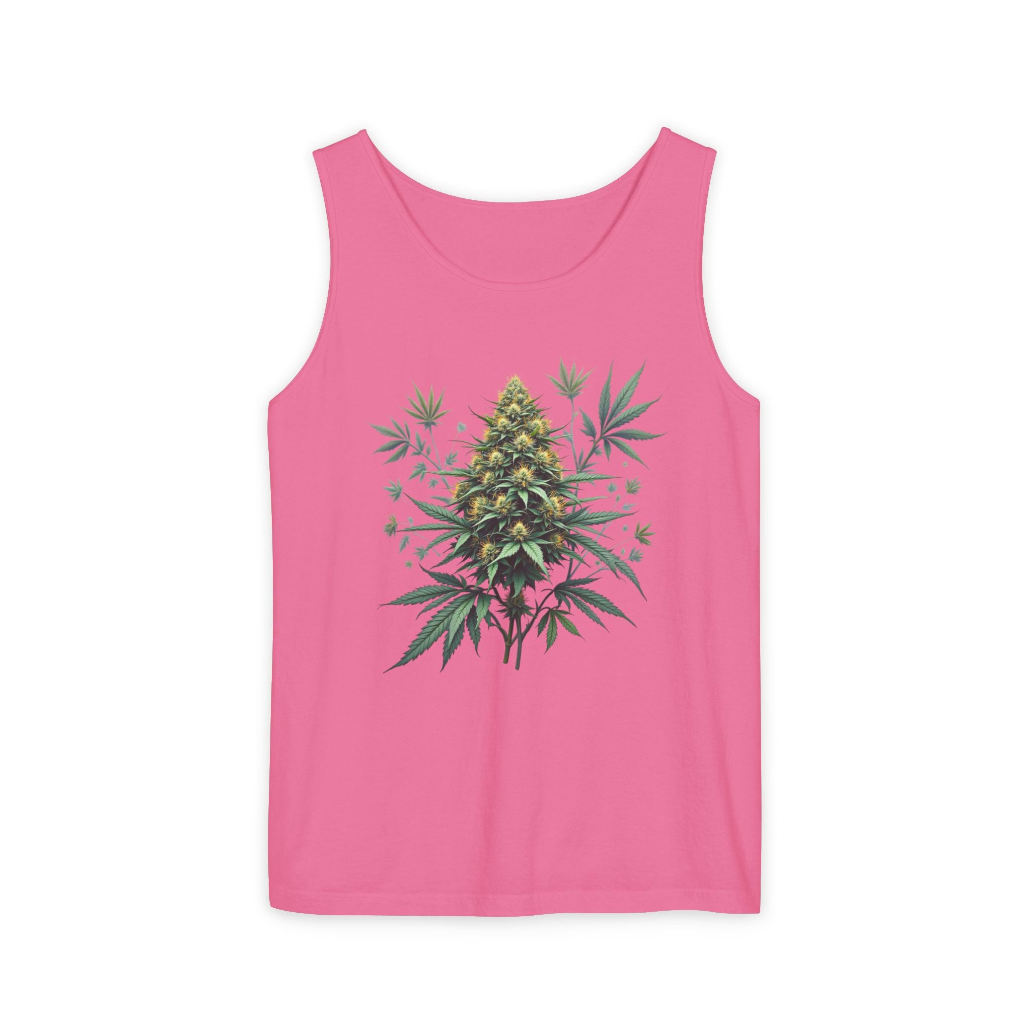 Bohemian Cannabis Tank Top, Unisex Summer Style, Festival Wear, Eco-Friendly Clothing, Casual Outfit, Gift for him/her