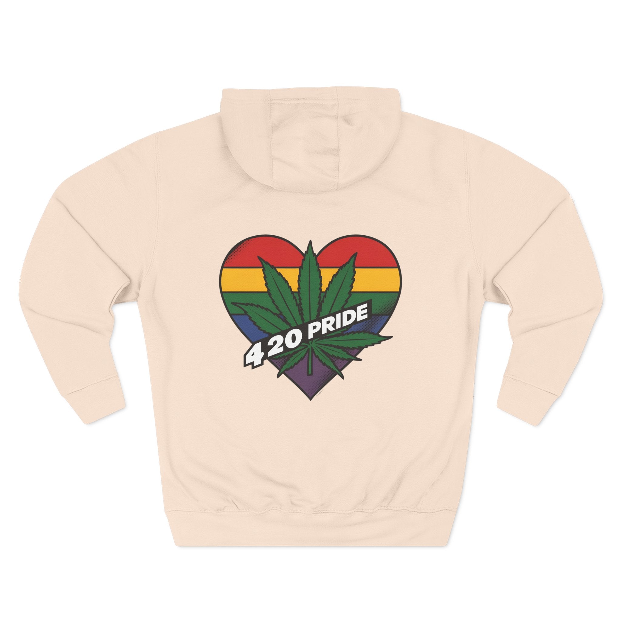 420 Pride Fleece Hoodie, Cannabis Hoodie, LGBTQ+ Pride Apparel, Festival Wear, Cozy Streetwear, Gift for 420 Celebrations