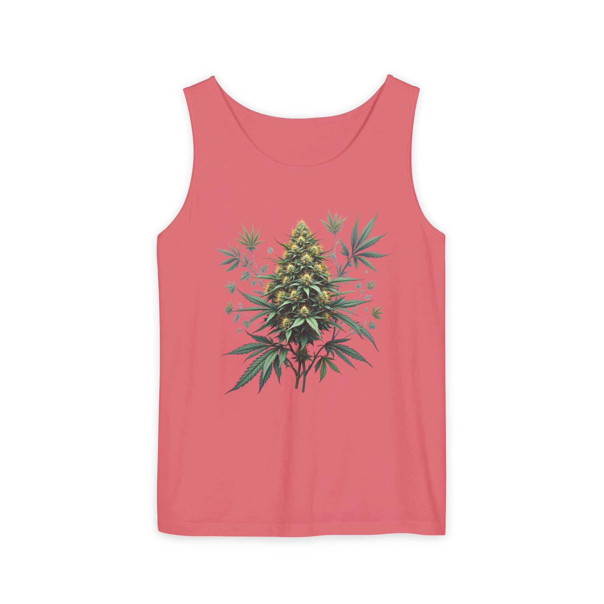 Bohemian Cannabis Tank Top, Unisex Summer Style, Festival Wear, Eco-Friendly Clothing, Casual Outfit, Gift for him/her