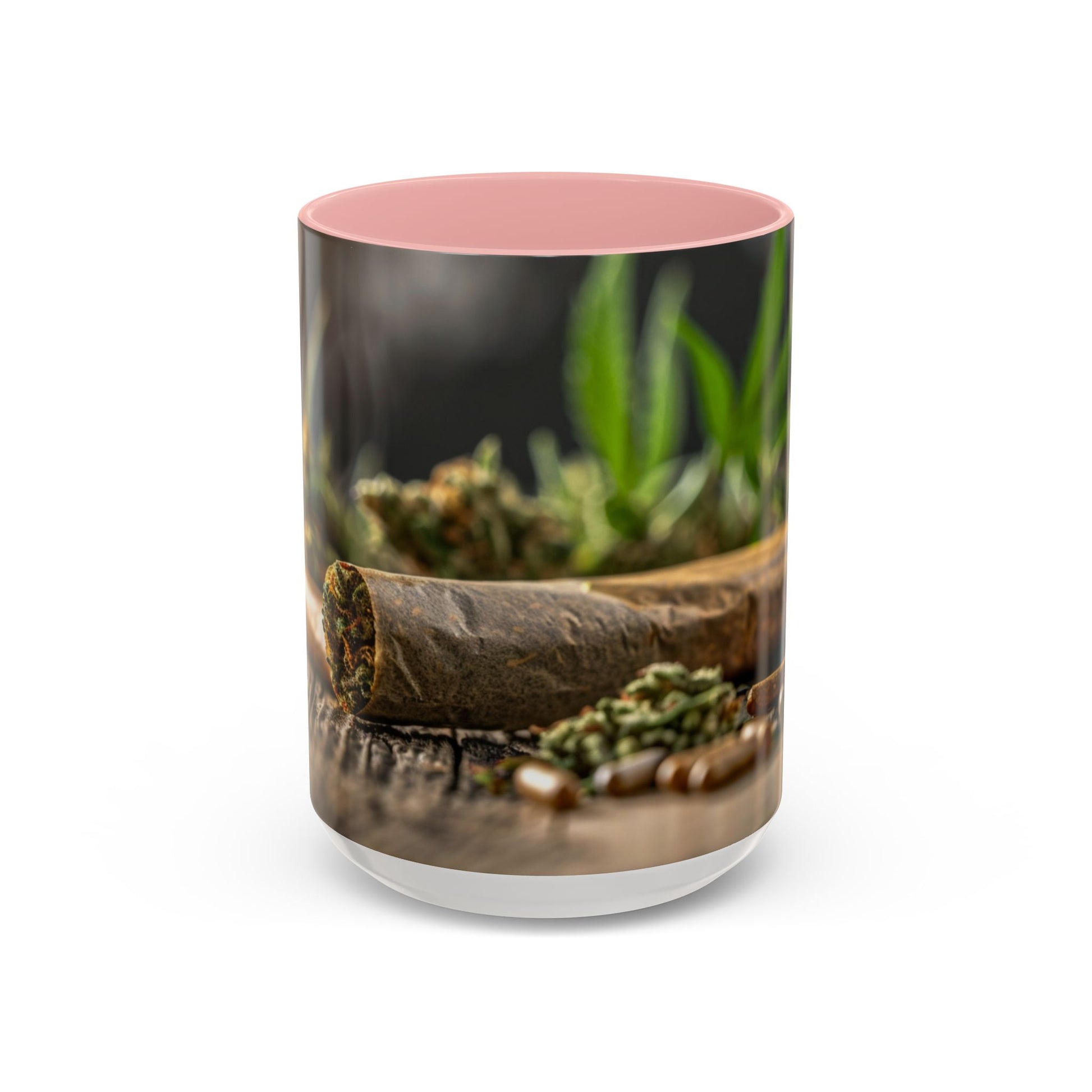 Aromatic Herb Accent Coffee Mug, Nature-Inspired Gift, Botanical Coffee Cup, Cozy Kitchen Decor, Perfect for Tea Lovers