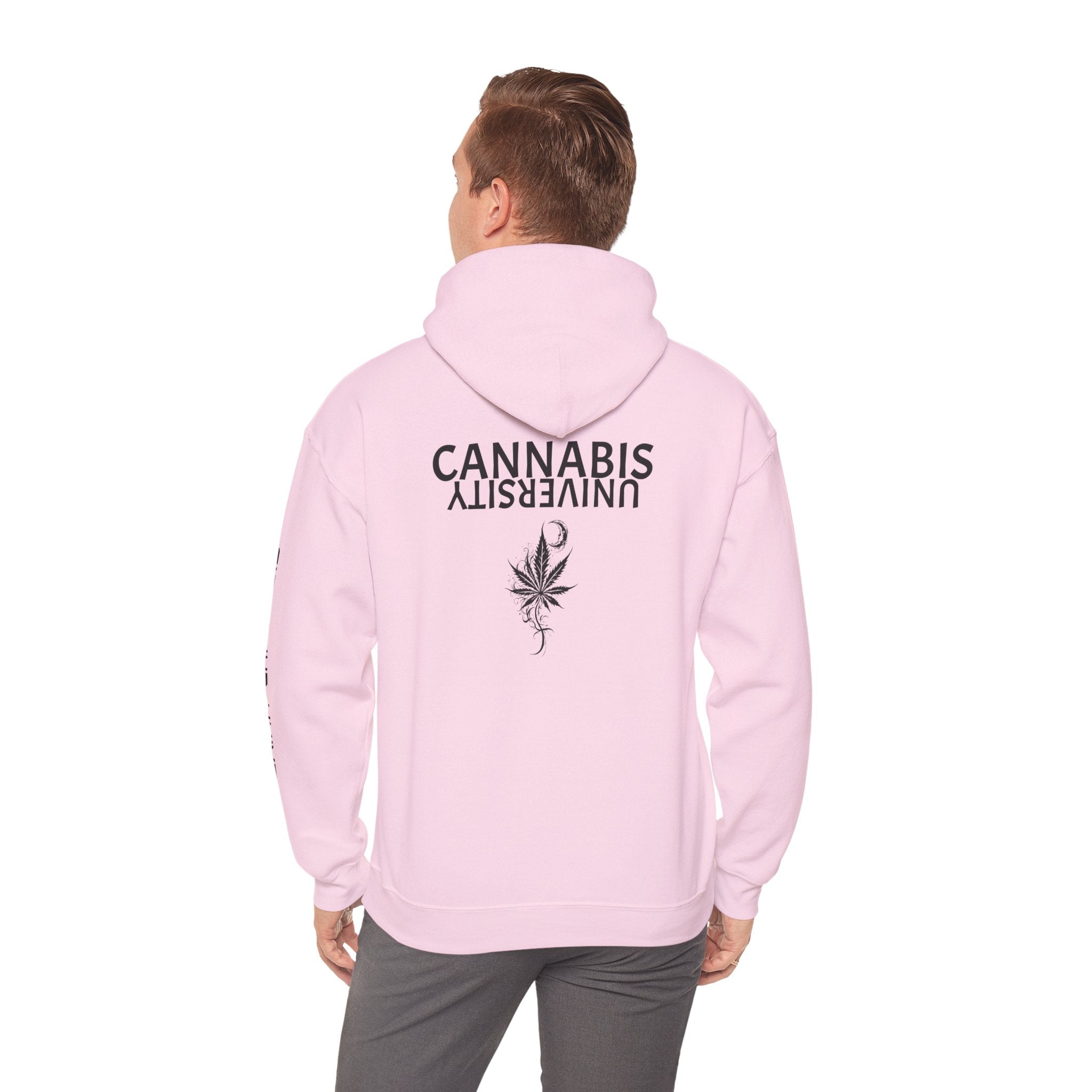 Cannabis University Hooded Sweatshirt | Cozy, Unisex, Chill Vibe, Perfect Gift for Cannabis Lovers, Streetwear Style, Spring Layering