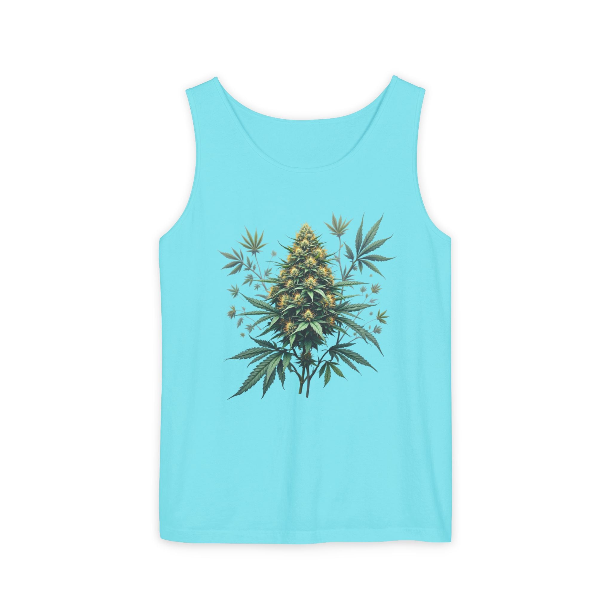Bohemian Cannabis Tank Top, Unisex Summer Style, Festival Wear, Eco-Friendly Clothing, Casual Outfit, Gift for him/her