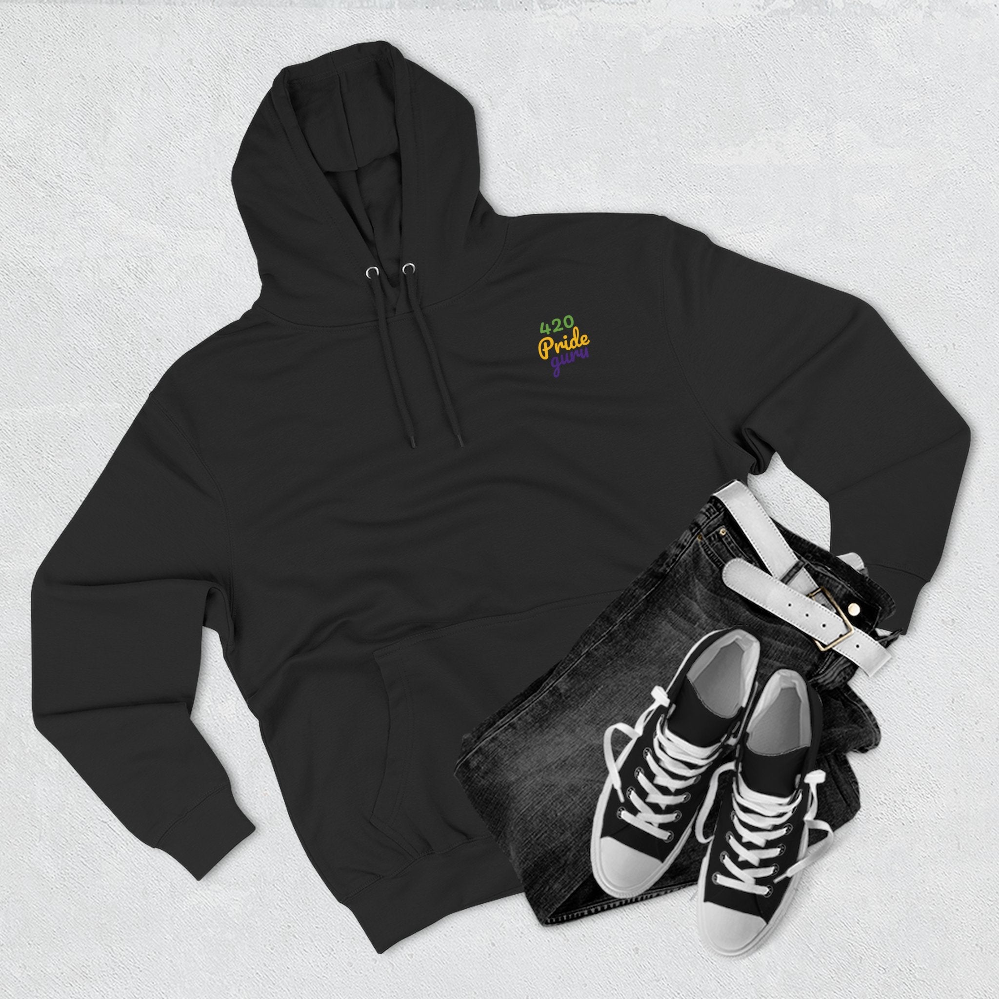 420 Pride Fleece Hoodie, Cannabis Hoodie, LGBTQ+ Pride Apparel, Festival Wear, Cozy Streetwear, Gift for 420 Celebrations