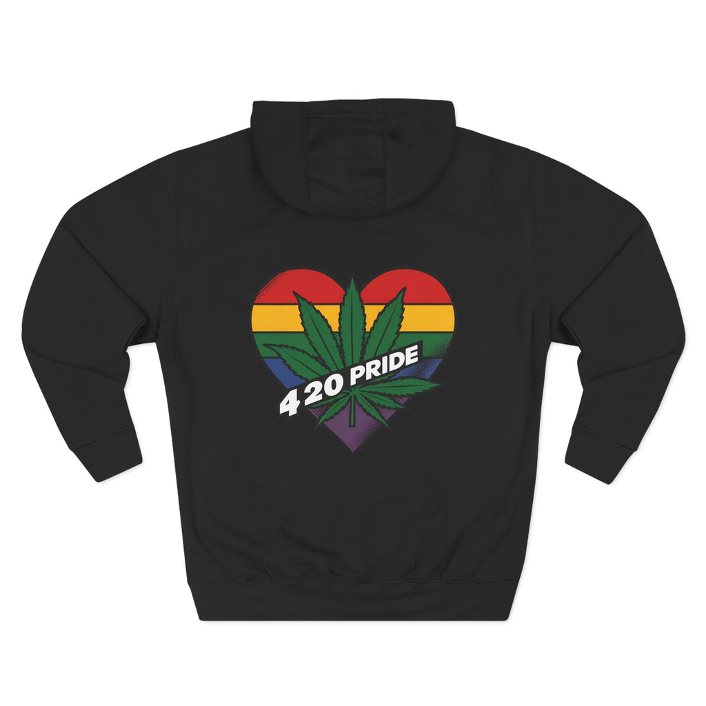 420 Pride Fleece Hoodie, Cannabis Hoodie, LGBTQ+ Pride Apparel, Festival Wear, Cozy Streetwear, Gift for 420 Celebrations