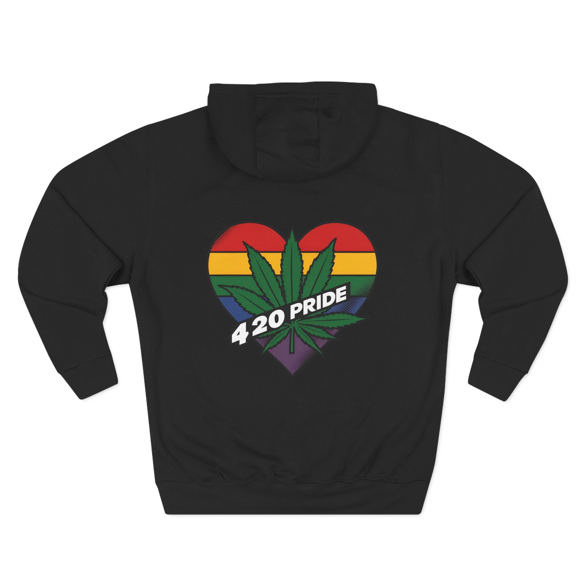 420 Pride Fleece Hoodie, Cannabis Hoodie, LGBTQ+ Pride Apparel, Festival Wear, Cozy Streetwear, Gift for 420 Celebrations