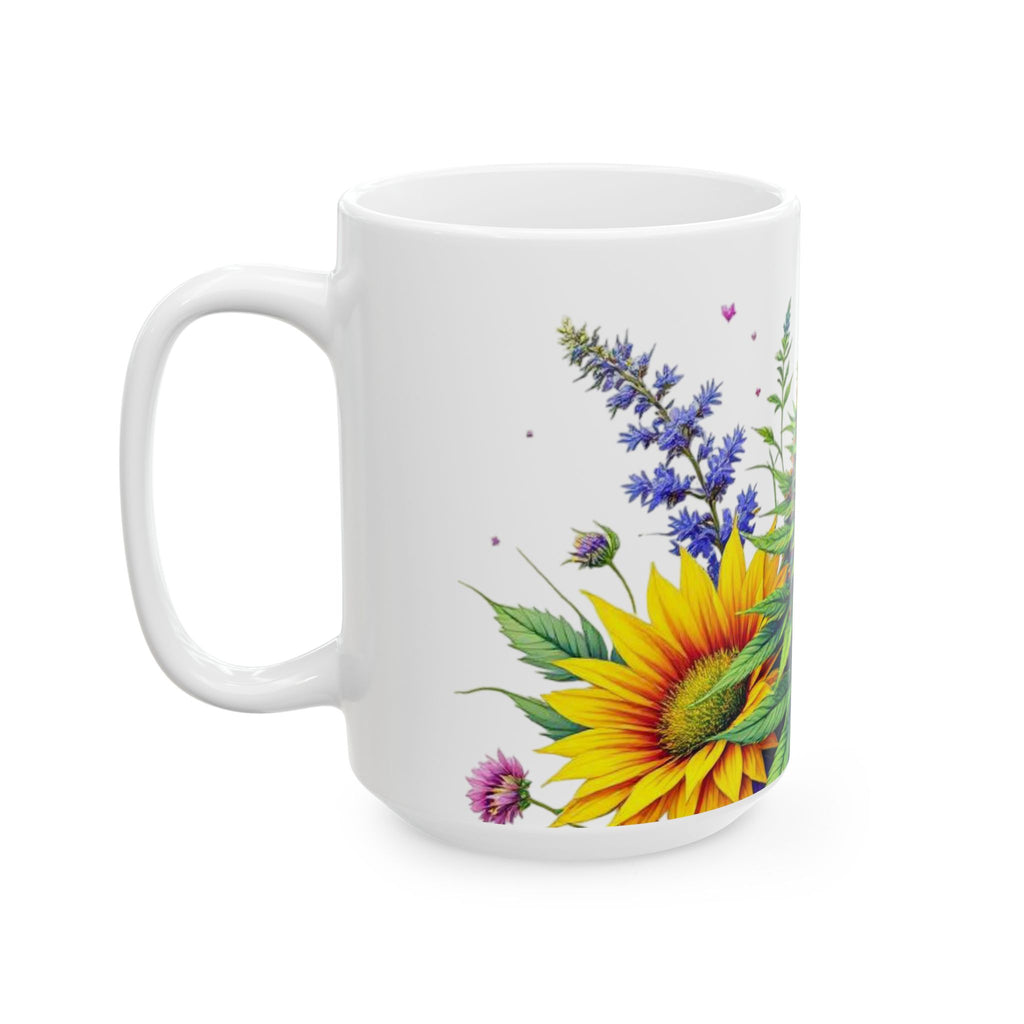Vibrant Floral Ceramic Mug, Perfect Gift for Garden Lovers, Nature Enthusiasts, Mother's Day, Birthday, Home Decor