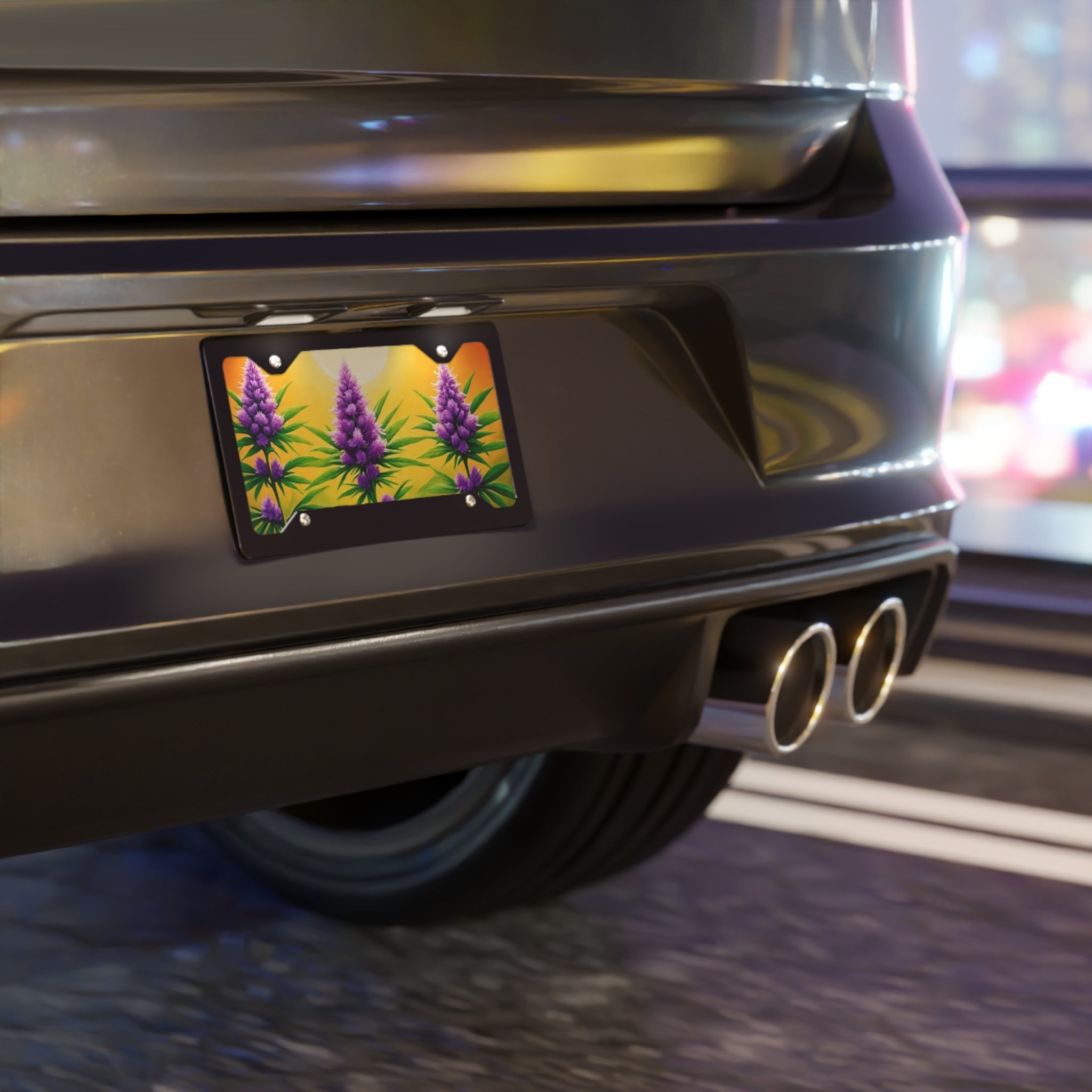 Vibrant Leafy Vanity Plate | Custom Car Accessories, Eco-Friendly Decor, Unique Gift, Nature-Inspired Design, Car Enthusiasts