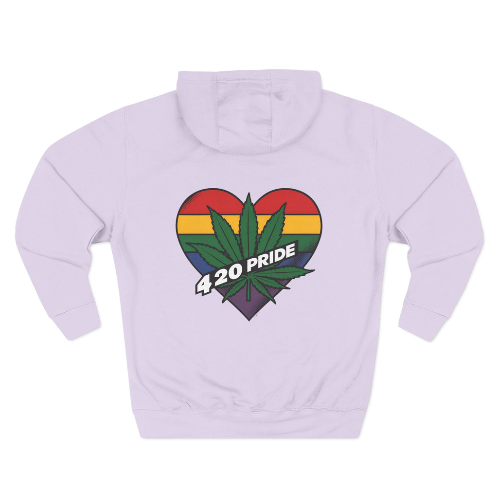 420 Pride Fleece Hoodie, Cannabis Hoodie, LGBTQ+ Pride Apparel, Festival Wear, Cozy Streetwear, Gift for 420 Celebrations