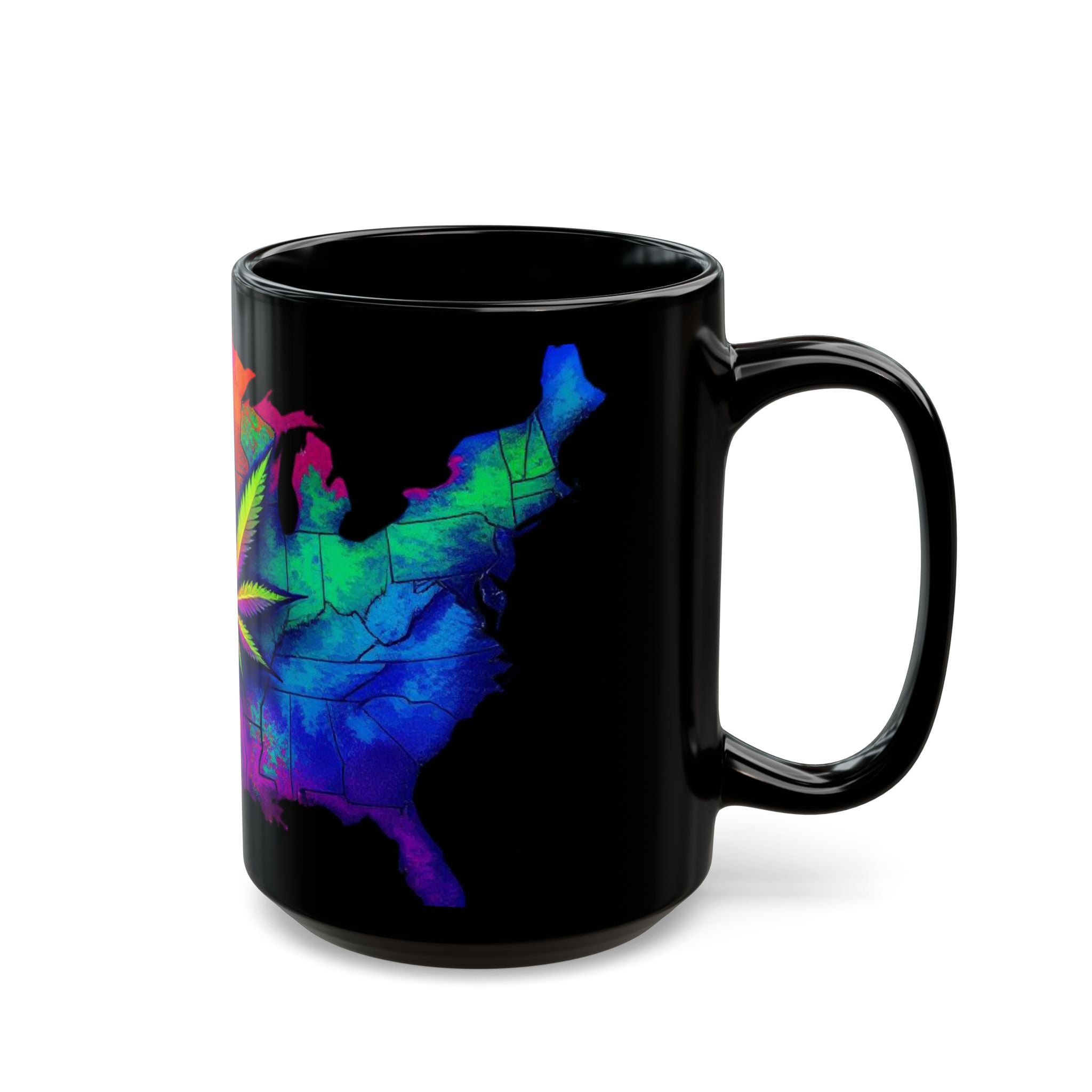 420 USA Black Ceramic Mug (15oz)