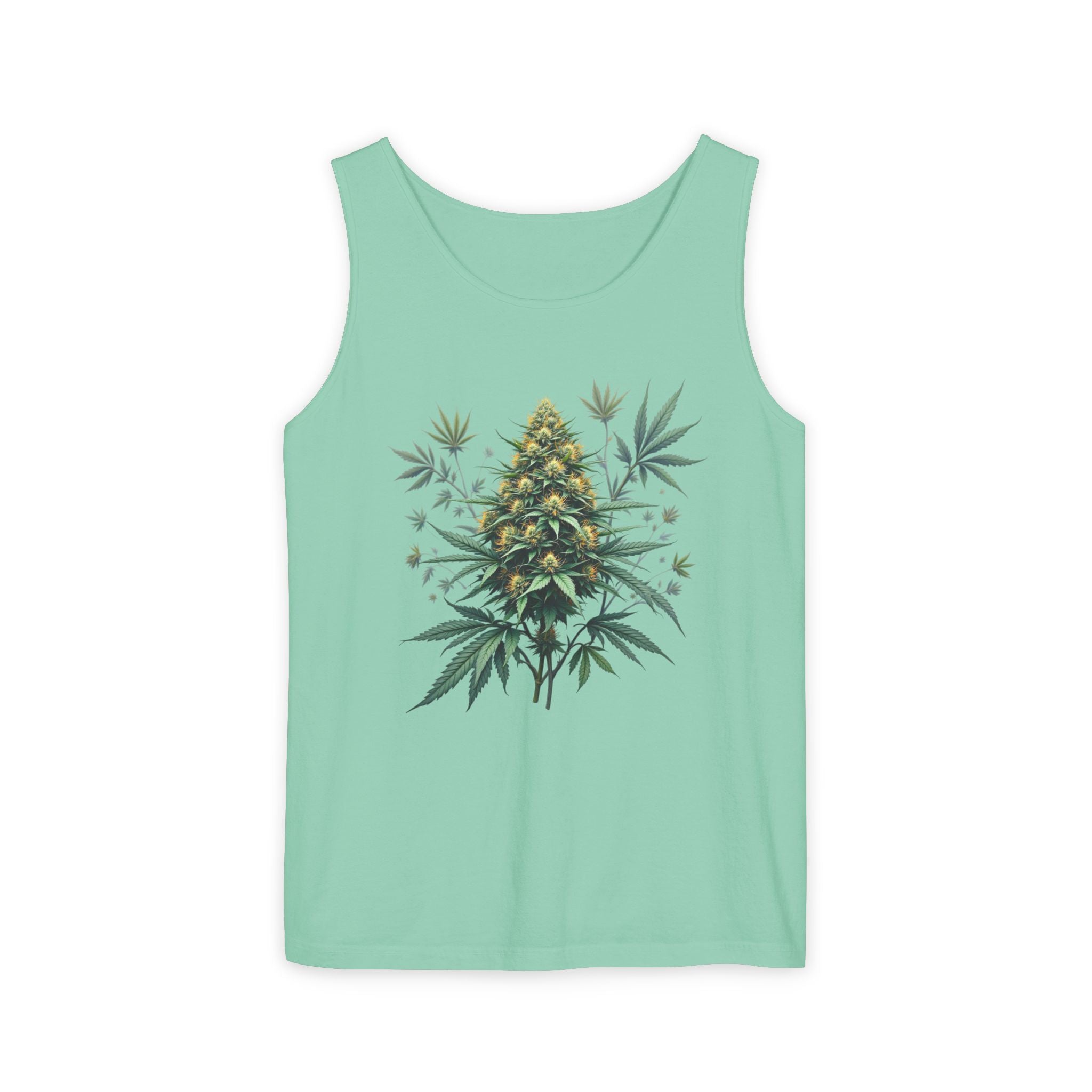 Bohemian Cannabis Tank Top, Unisex Summer Style, Festival Wear, Eco-Friendly Clothing, Casual Outfit, Gift for him/her