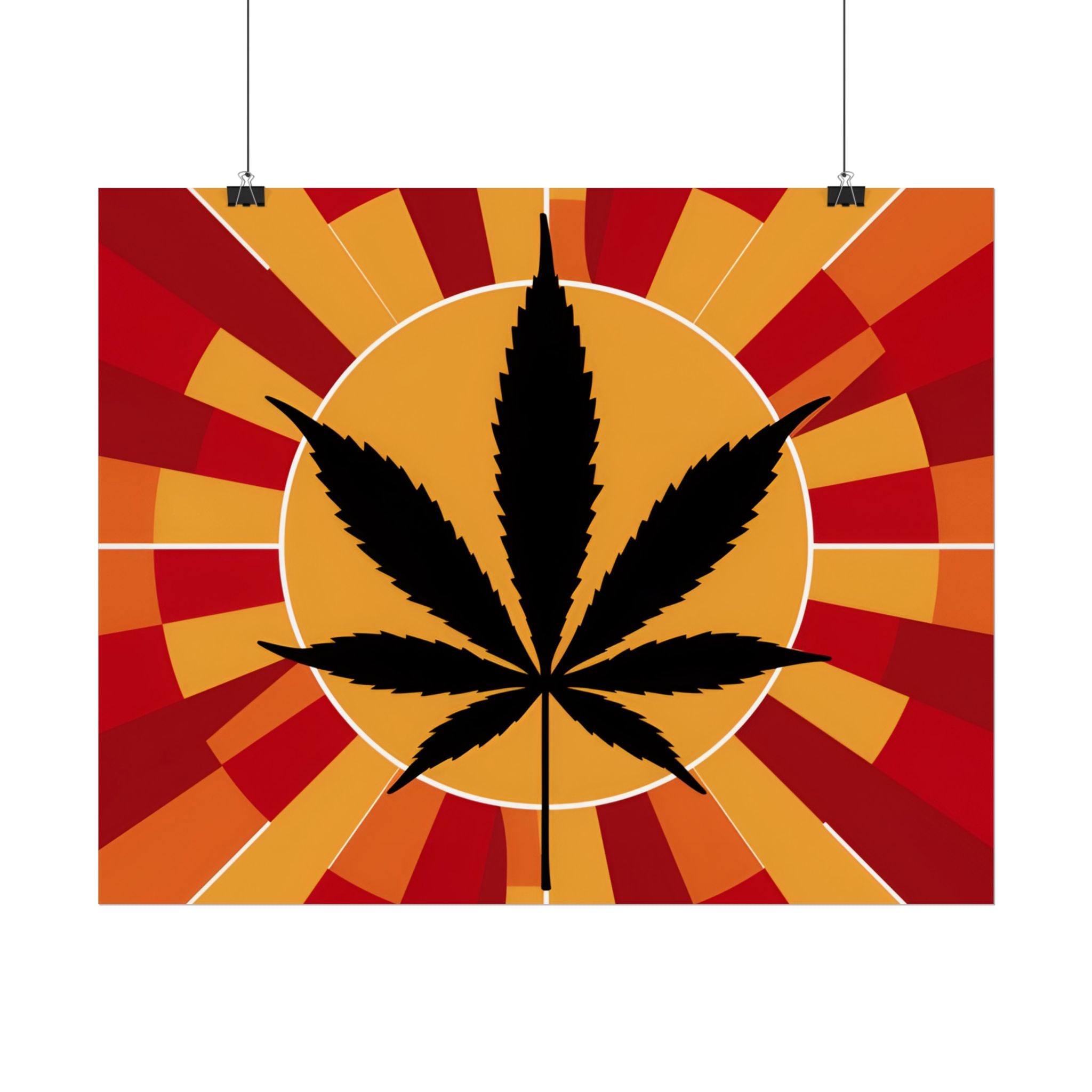 Vibrant Cannabis Art Print, Bold Wall Decor, Retro Aesthetic, Perfect for Home, Gift for Stoners!