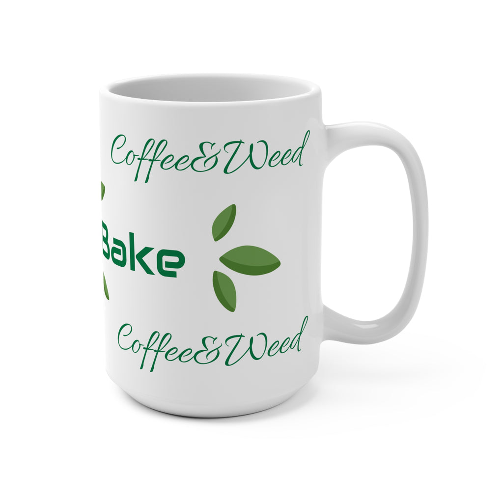Wake & Bake Coffee Mug - 15oz, Weed Themed Gift, 420 Coffee Cup, Unique Mug for Cannabis Lovers, Perfect for Home & Kitchen
