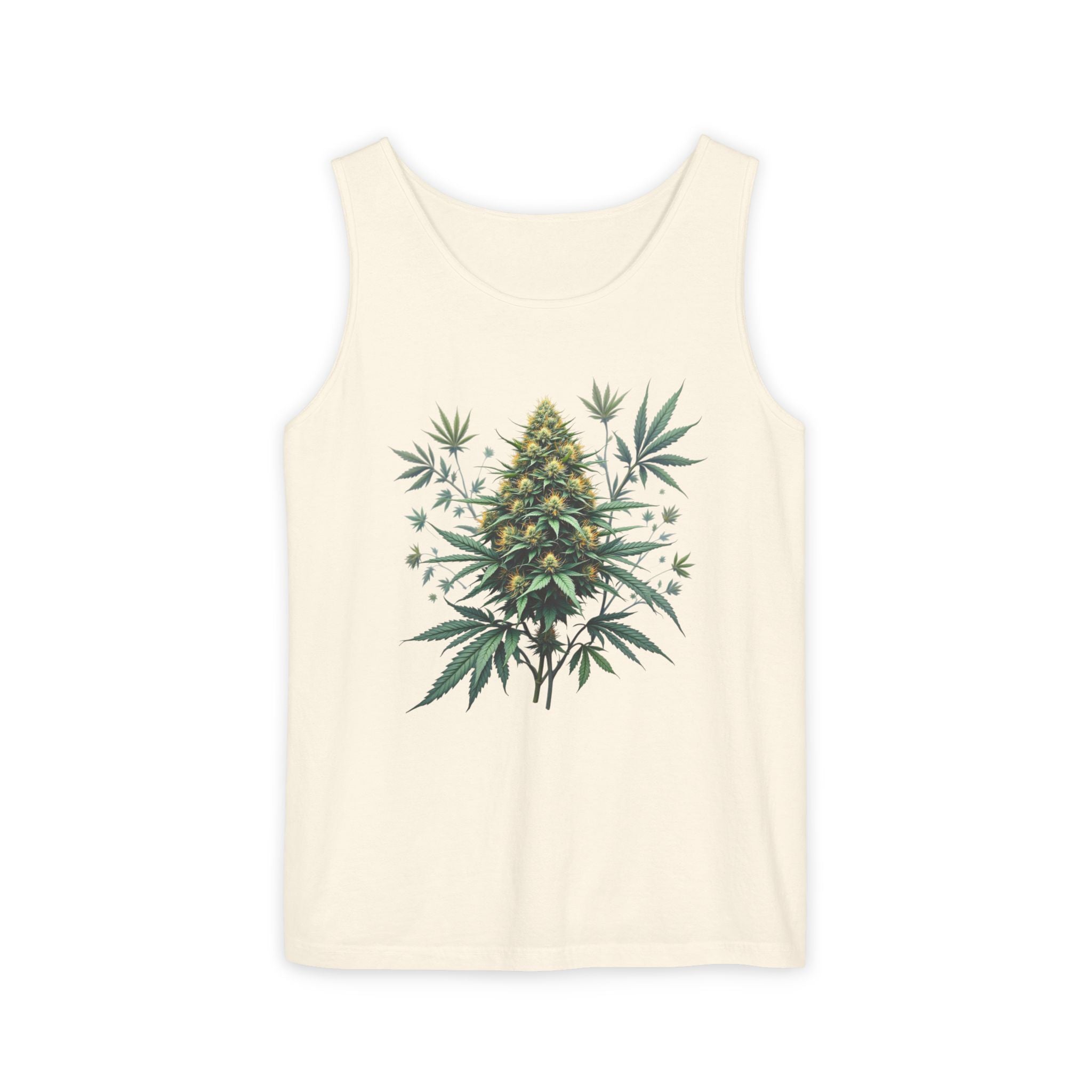 Bohemian Cannabis Tank Top, Unisex Summer Style, Festival Wear, Eco-Friendly Clothing, Casual Outfit, Gift for him/her