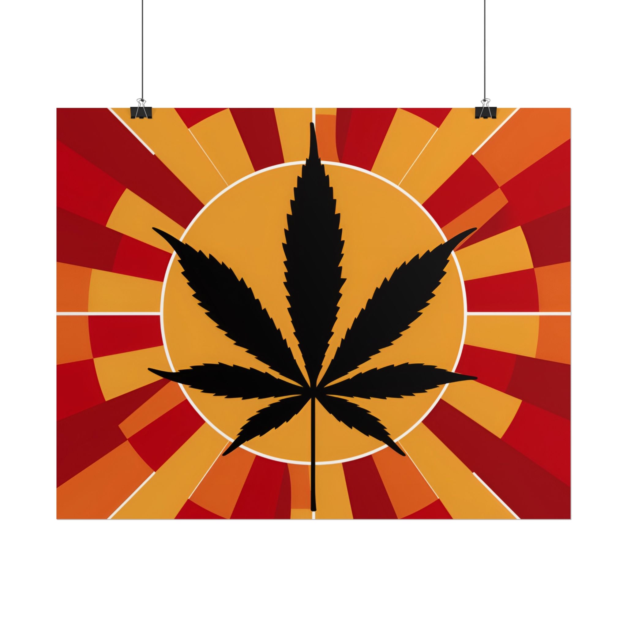 Vibrant Cannabis Art Print, Bold Wall Decor, Retro Aesthetic, Perfect for Home, Gift for Stoners!