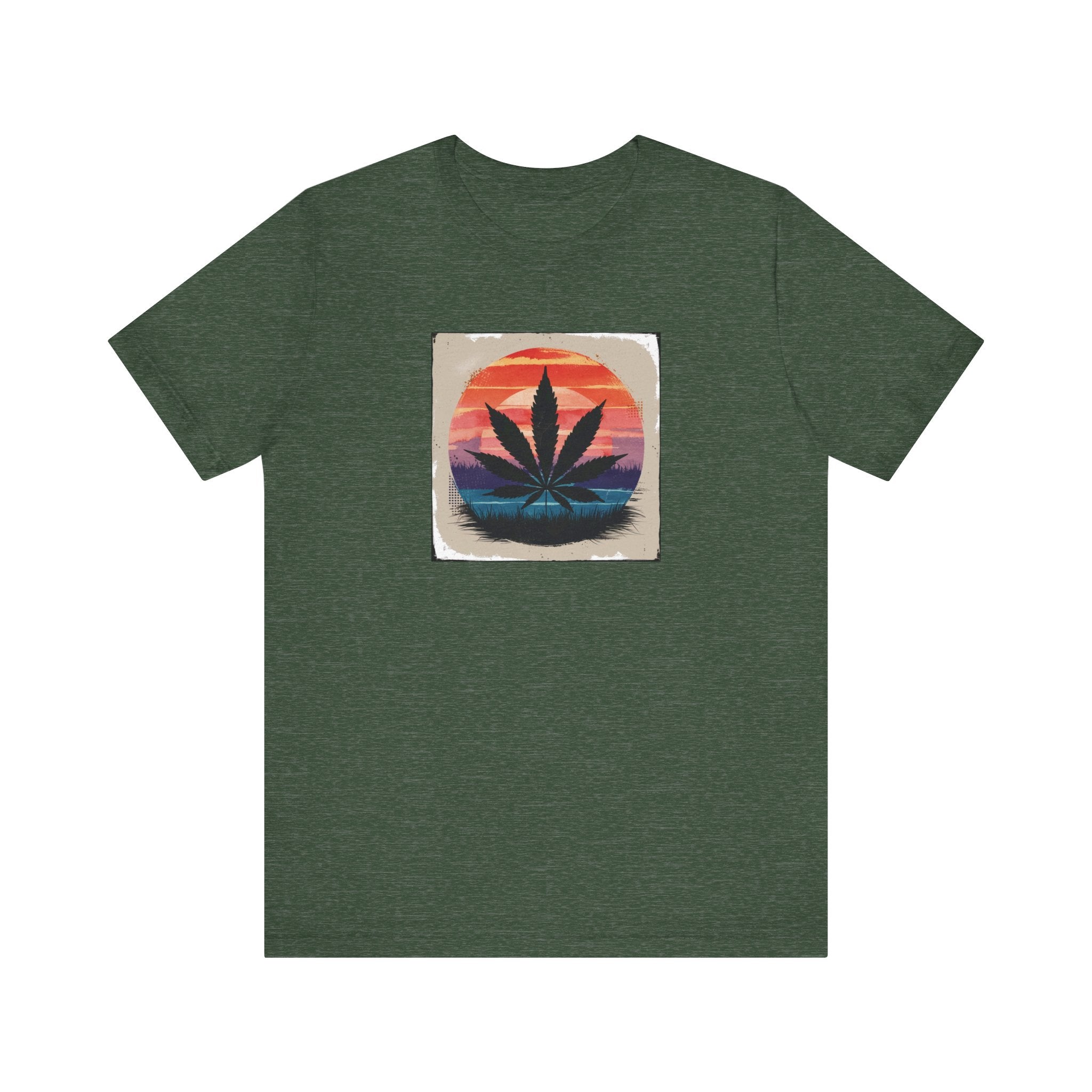 Relaxed Vibes Cannabis Sunset Tee | Perfect for Festivals, Casual Outings, Gifts, and Everyday Comfort