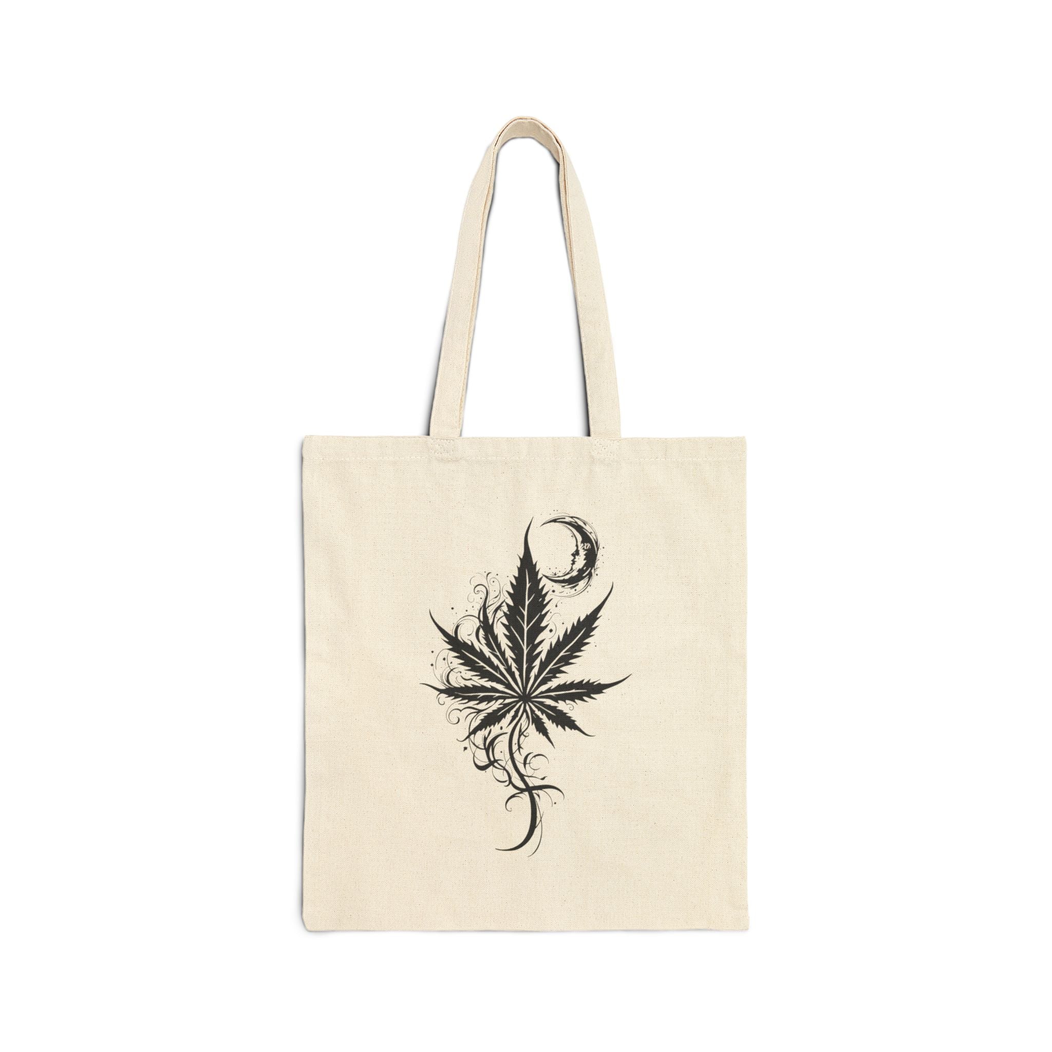 Bohemian Cannabis Tote Bag | Eco-Friendly Shopper, Gift for Herb Lovers, Reusable Grocery Bag, Festival Accessory, Botanical Art