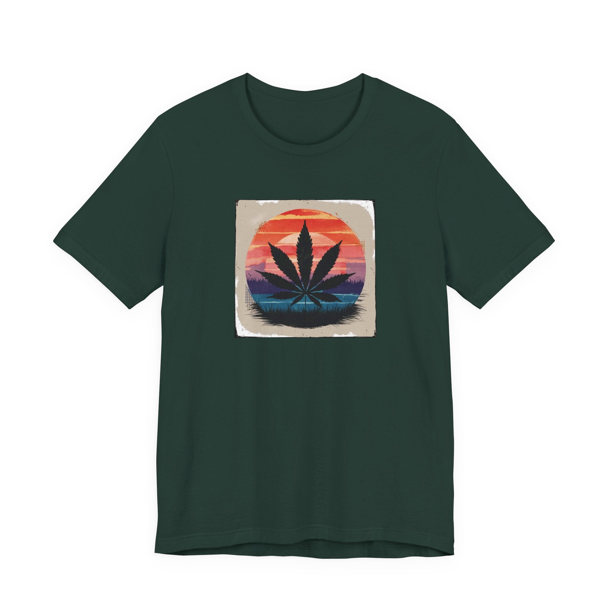 Relaxed Vibes Cannabis Sunset Tee | Perfect for Festivals, Casual Outings, Gifts, and Everyday Comfort