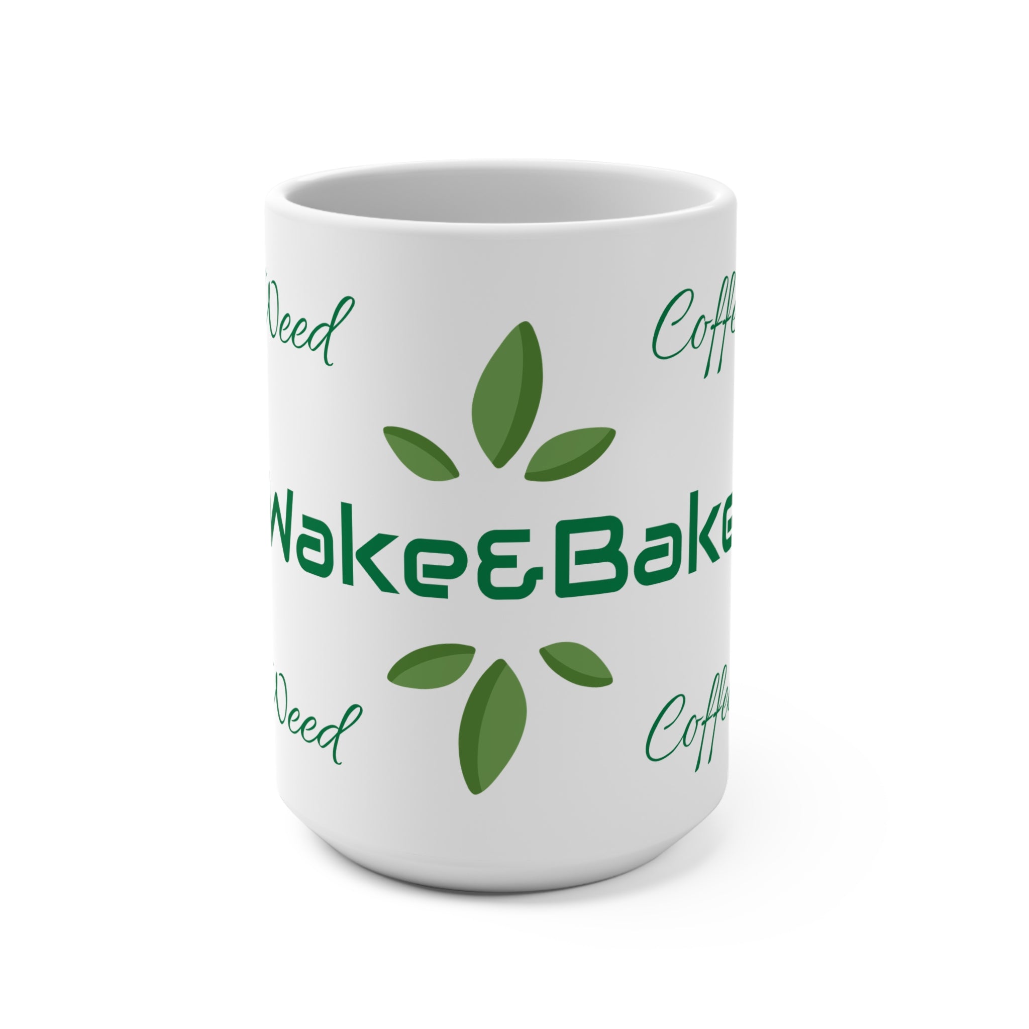 Wake & Bake Coffee Mug - 15oz, Weed Themed Gift, 420 Coffee Cup, Unique Mug for Cannabis Lovers, Perfect for Home & Kitchen