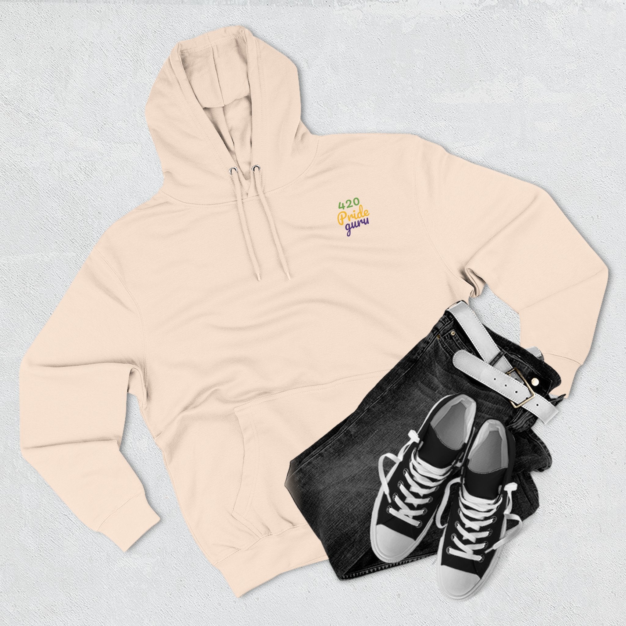 420 Pride Fleece Hoodie, Cannabis Hoodie, LGBTQ+ Pride Apparel, Festival Wear, Cozy Streetwear, Gift for 420 Celebrations