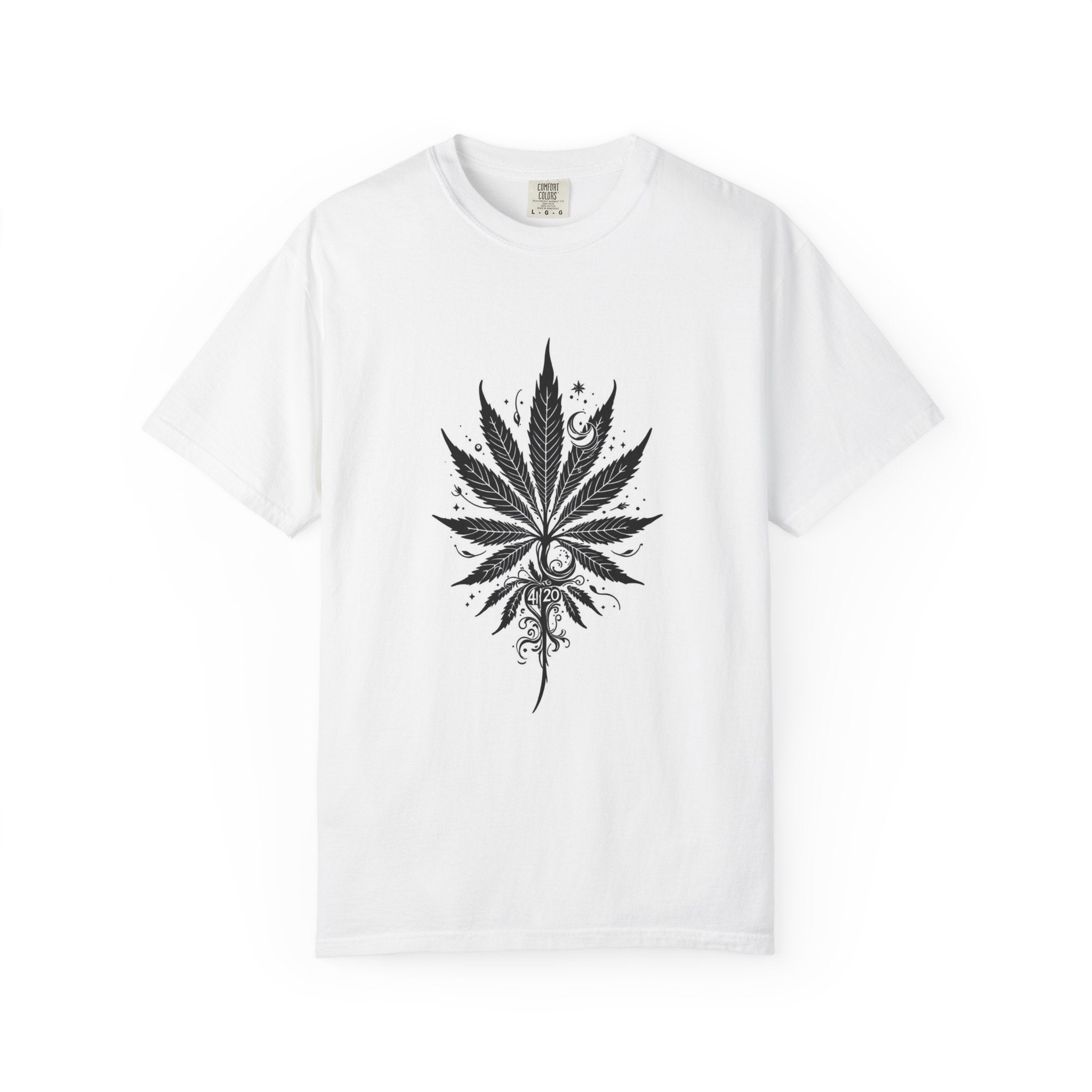 Bohemian Leaf T-Shirt - Unisex Garment-Dyed Tee, Eco-Friendly Fashion, Yoga Attire, Gift for Nature Lovers, Festival Wear