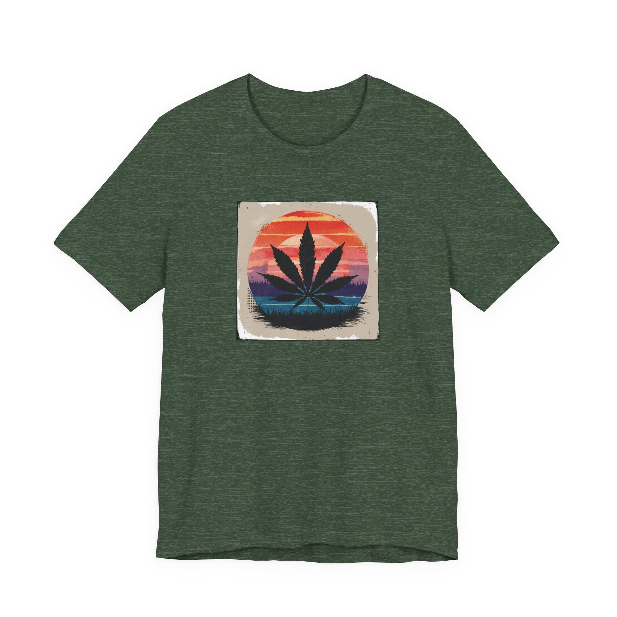 Relaxed Vibes Cannabis Sunset Tee | Perfect for Festivals, Casual Outings, Gifts, and Everyday Comfort