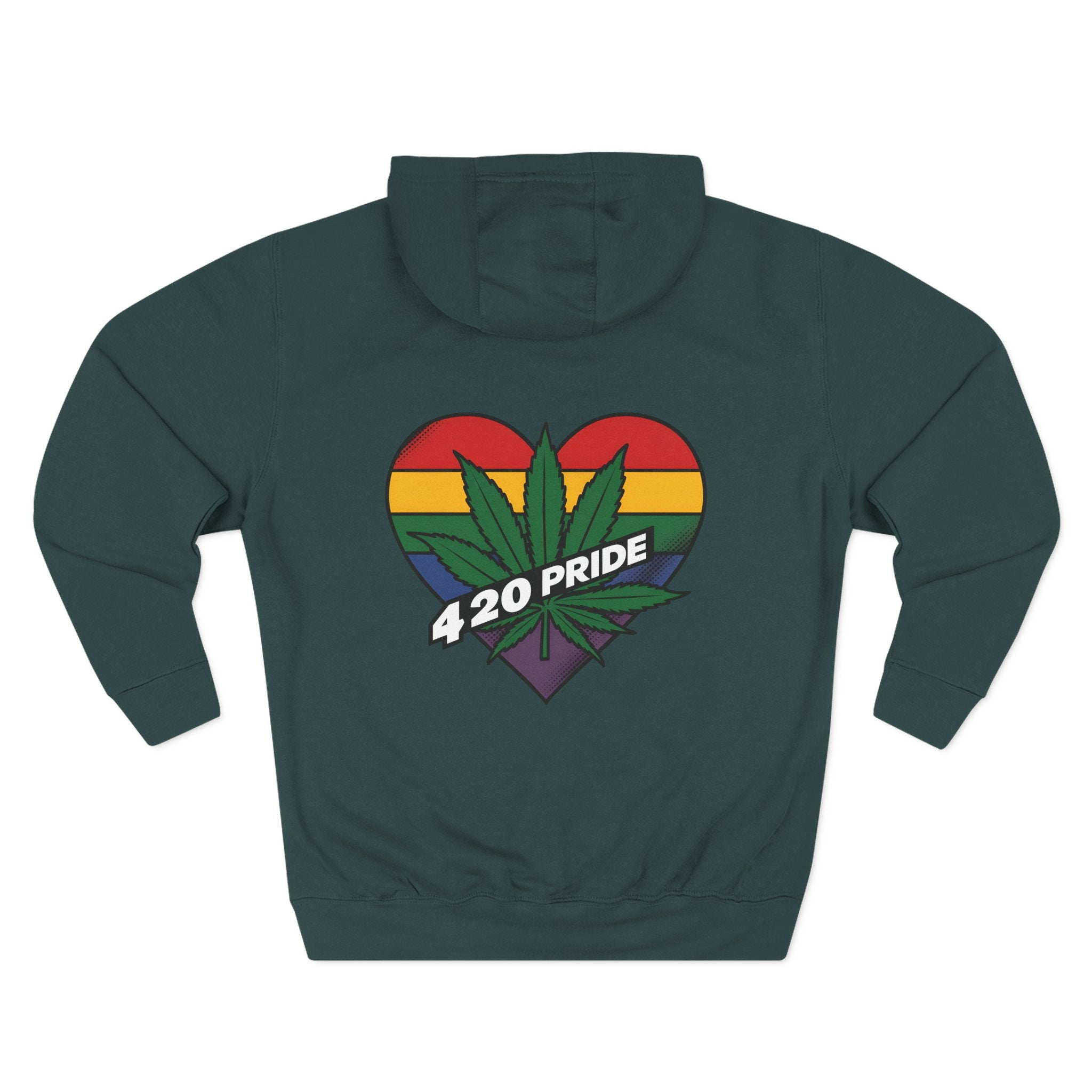420 Pride Fleece Hoodie, Cannabis Hoodie, LGBTQ+ Pride Apparel, Festival Wear, Cozy Streetwear, Gift for 420 Celebrations