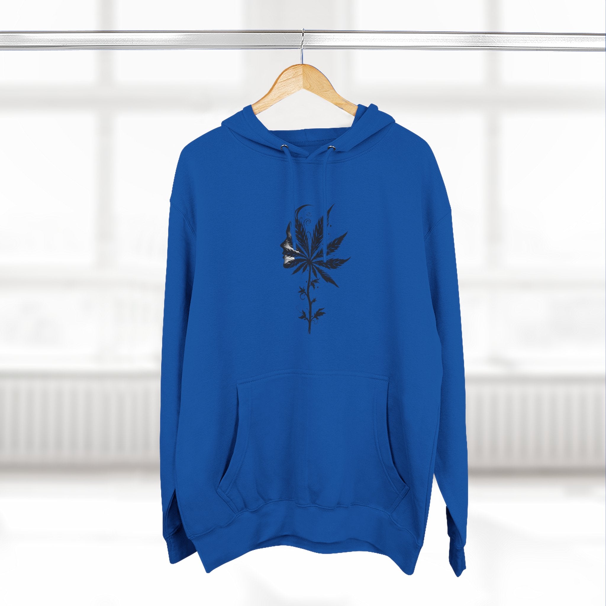 Chic Weed Leaf Fleece Hoodie, Cozy Urban Hoodie, Casual Sweatshirt, Perfect for Gatherings, Nature Lovers Gift, Fall Fashion