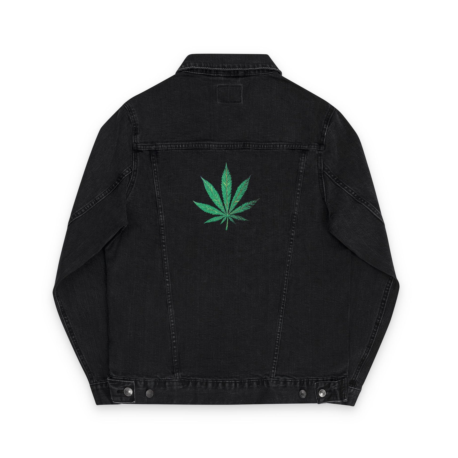 420 Stylish Embroidered Unisex Denim Jacket - Cool Vibe, Perfect for Casual Outings, Gift for Friends, Streetwear Fashion, Festival Wear