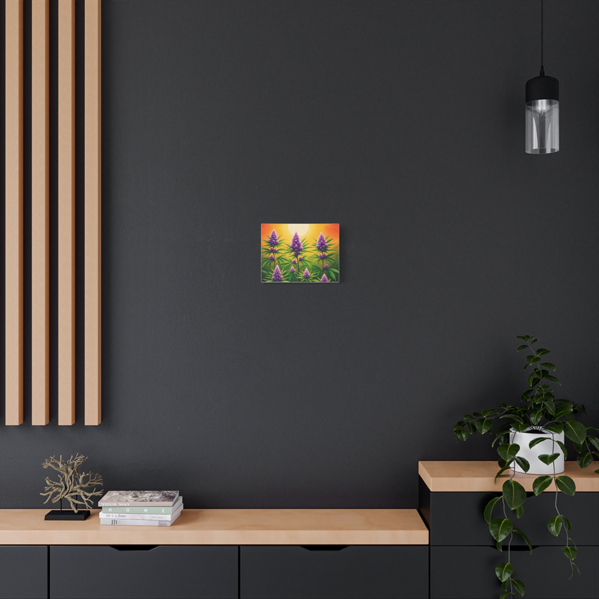 Vibrant Floral Canvas Art, Wall Decor, Nature Wall Art, Home Decor, Gift for Plant Lovers, Colorful Flower Landscape
