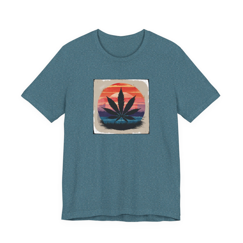 Relaxed Vibes Cannabis Sunset Tee | Perfect for Festivals, Casual Outings, Gifts, and Everyday Comfort