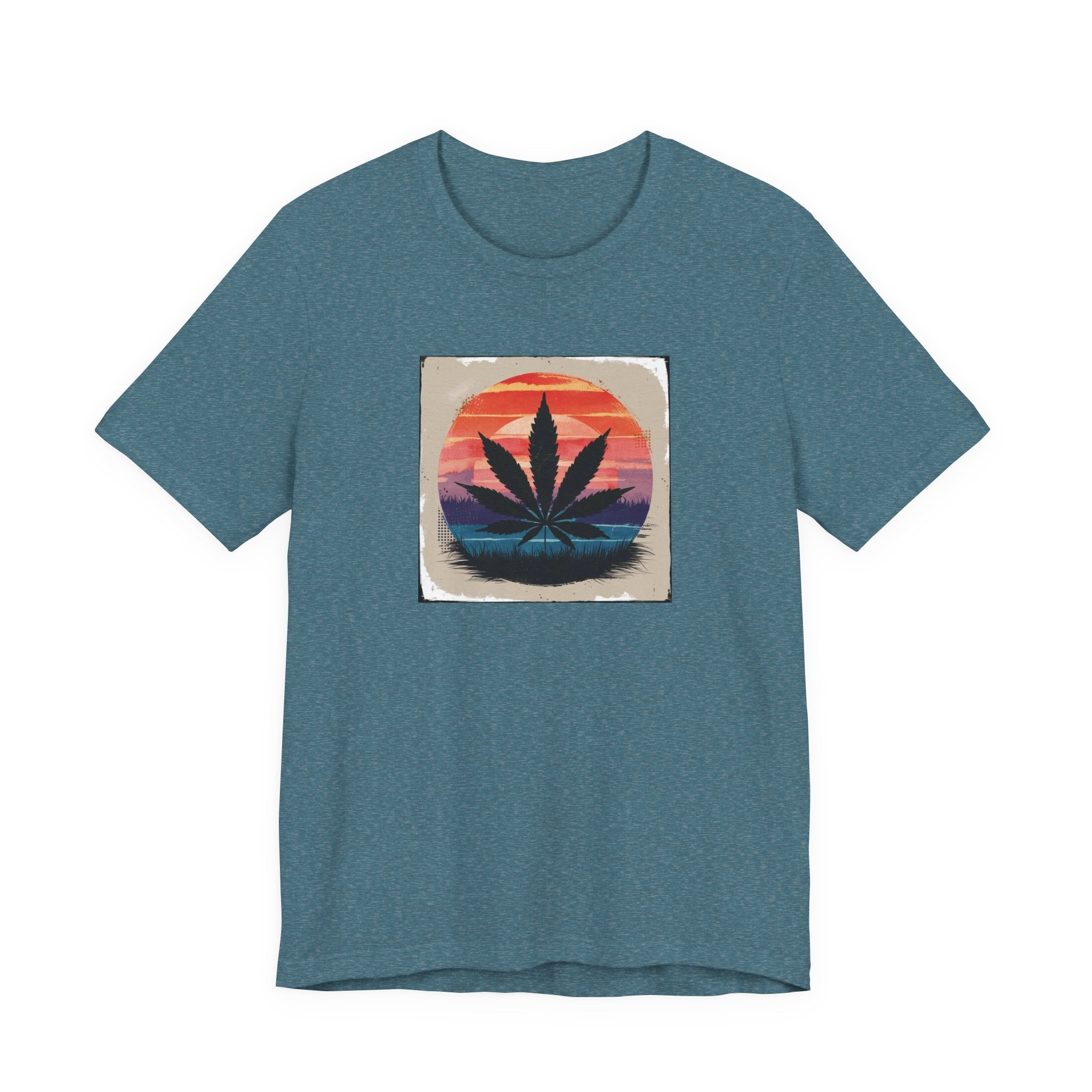 Relaxed Vibes Cannabis Sunset Tee | Perfect for Festivals, Casual Outings, Gifts, and Everyday Comfort