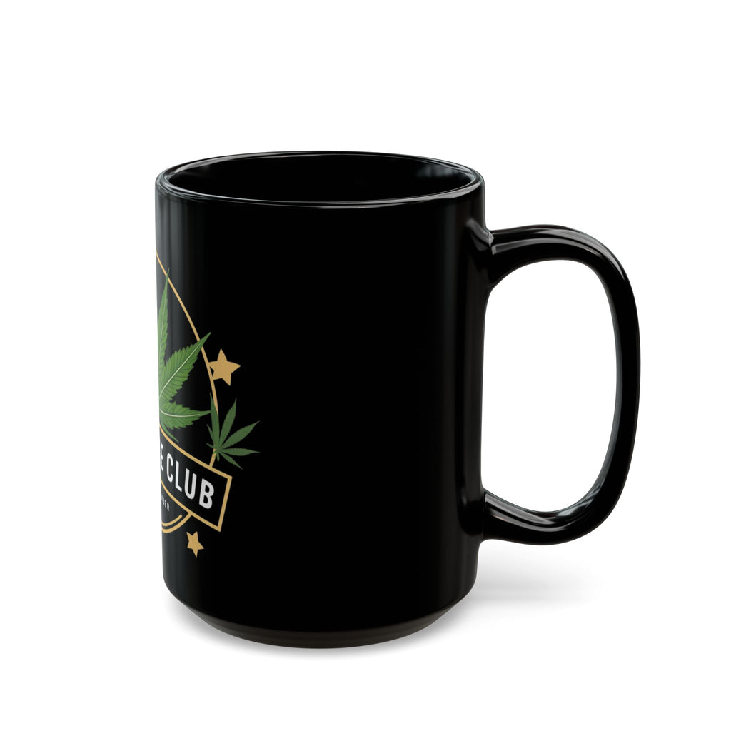 420 Smoke Club Black Mug - Perfect for Cannabis Lovers, Gift for Stoner Friends, Coffee, Tea, Alcohol, Lifetime Member Mug