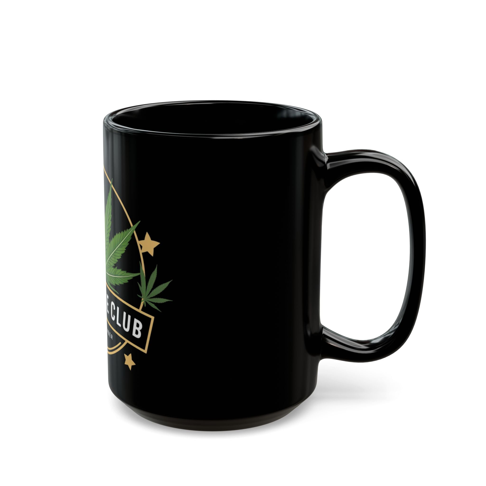 420 Smoke Club Black Mug - Perfect for Cannabis Lovers, Gift for Stoner Friends, Coffee, Tea, Alcohol, Lifetime Member Mug