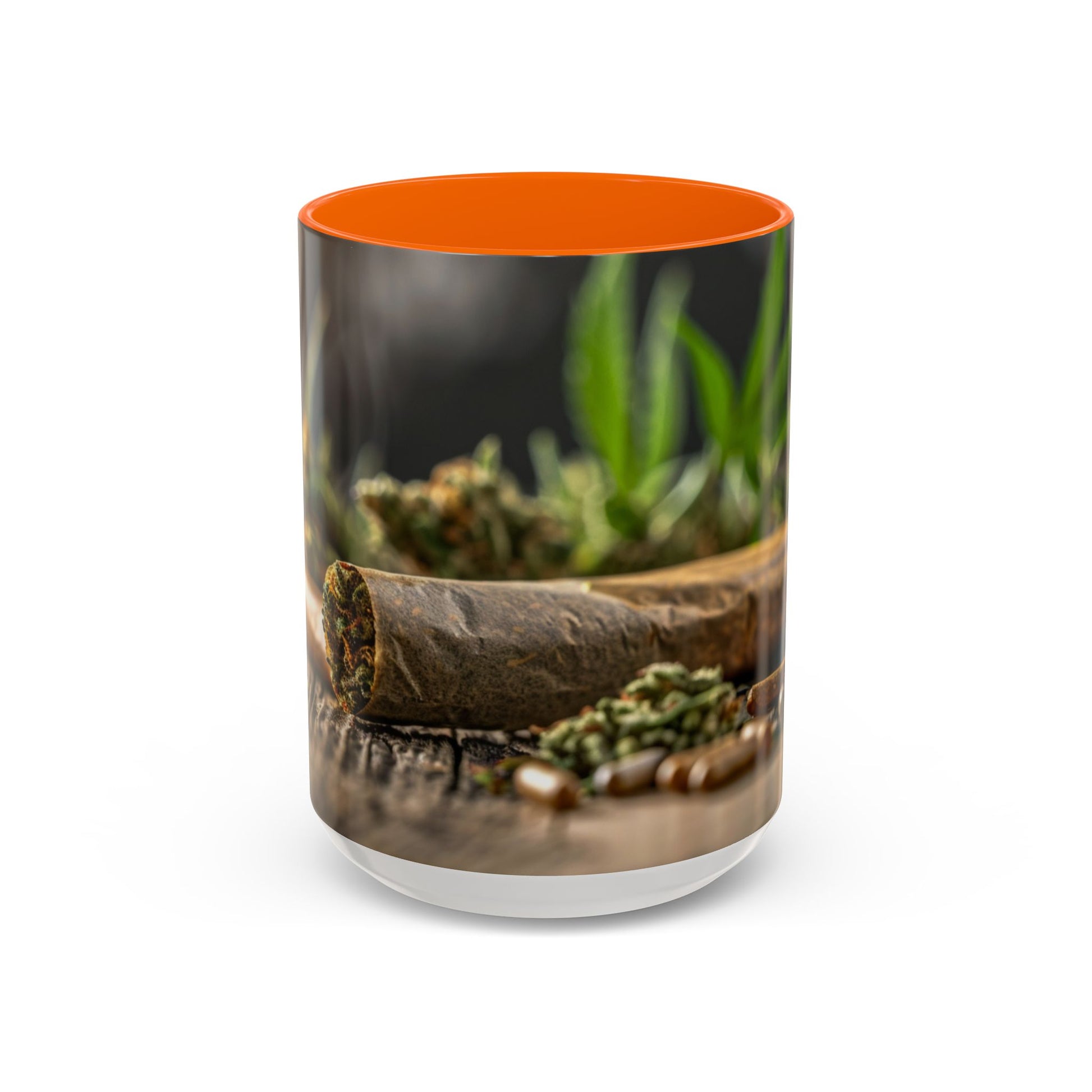 Aromatic Herb Accent Coffee Mug, Nature-Inspired Gift, Botanical Coffee Cup, Cozy Kitchen Decor, Perfect for Tea Lovers