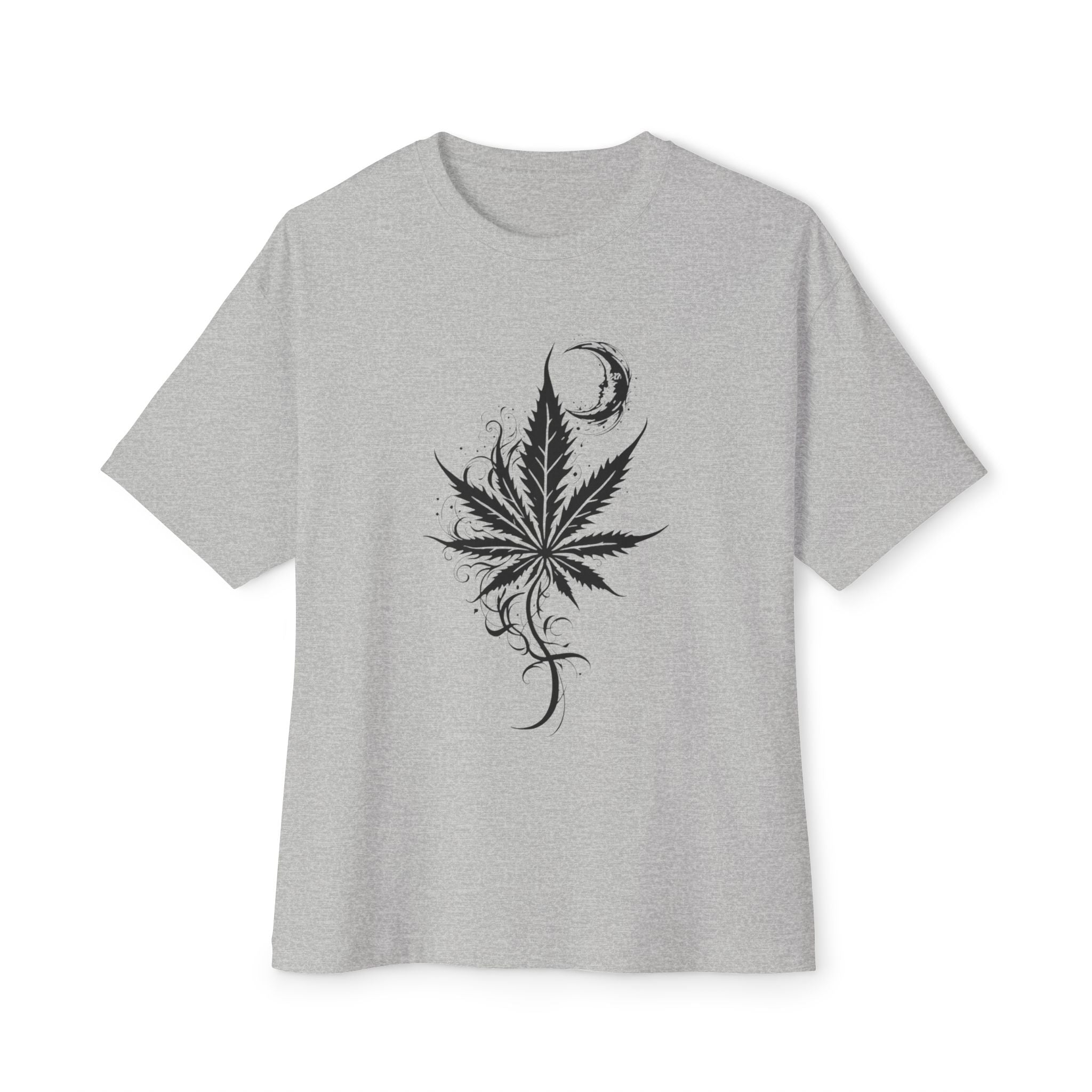 Chill Vibes Oversized Tee | Cannabis Leaf Graphic T-Shirt, Relaxed Fit, Unisex, Perfect for Festivals, Casual Wear, 420 Celebrations