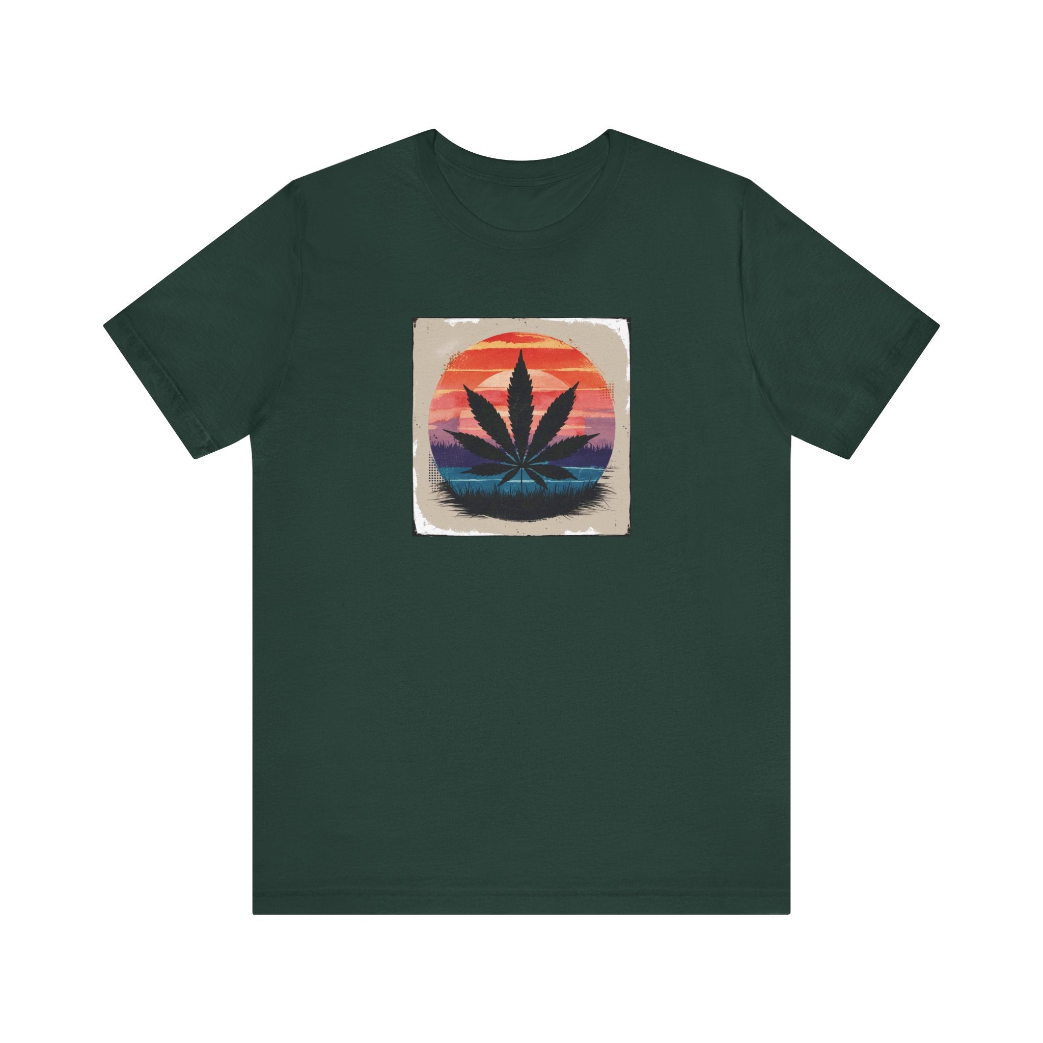 Relaxed Vibes Cannabis Sunset Tee | Perfect for Festivals, Casual Outings, Gifts, and Everyday Comfort