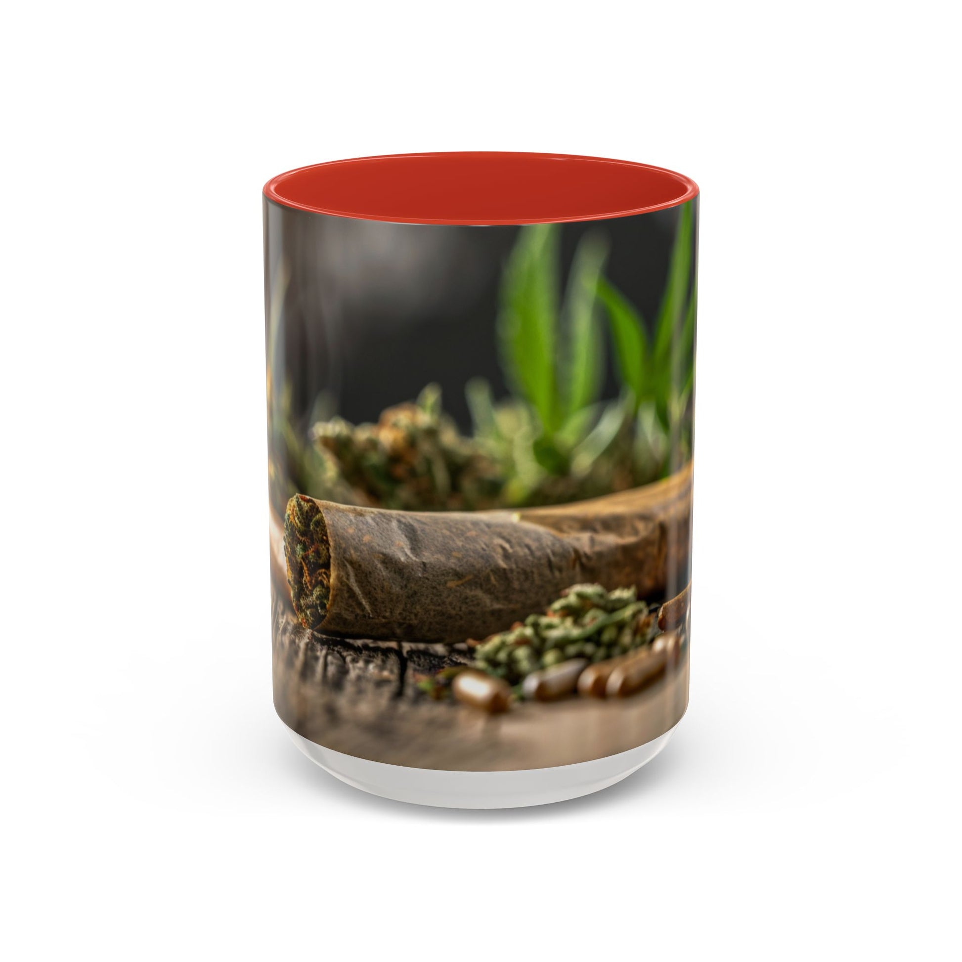 Aromatic Herb Accent Coffee Mug, Nature-Inspired Gift, Botanical Coffee Cup, Cozy Kitchen Decor, Perfect for Tea Lovers