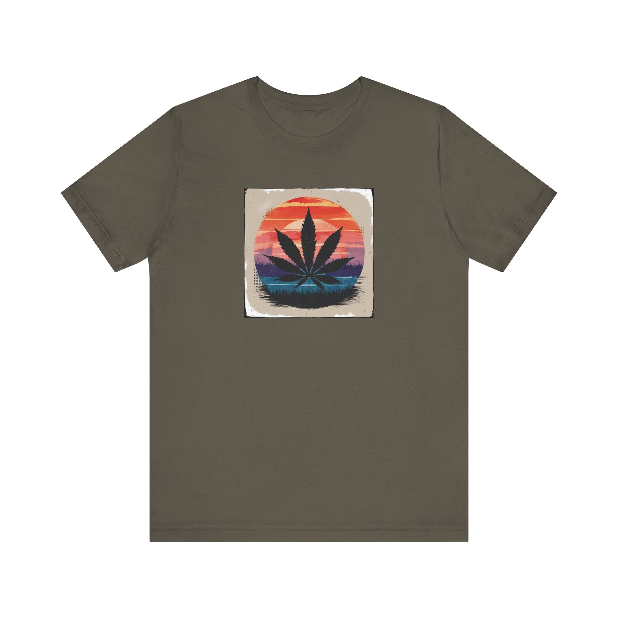 Relaxed Vibes Cannabis Sunset Tee | Perfect for Festivals, Casual Outings, Gifts, and Everyday Comfort