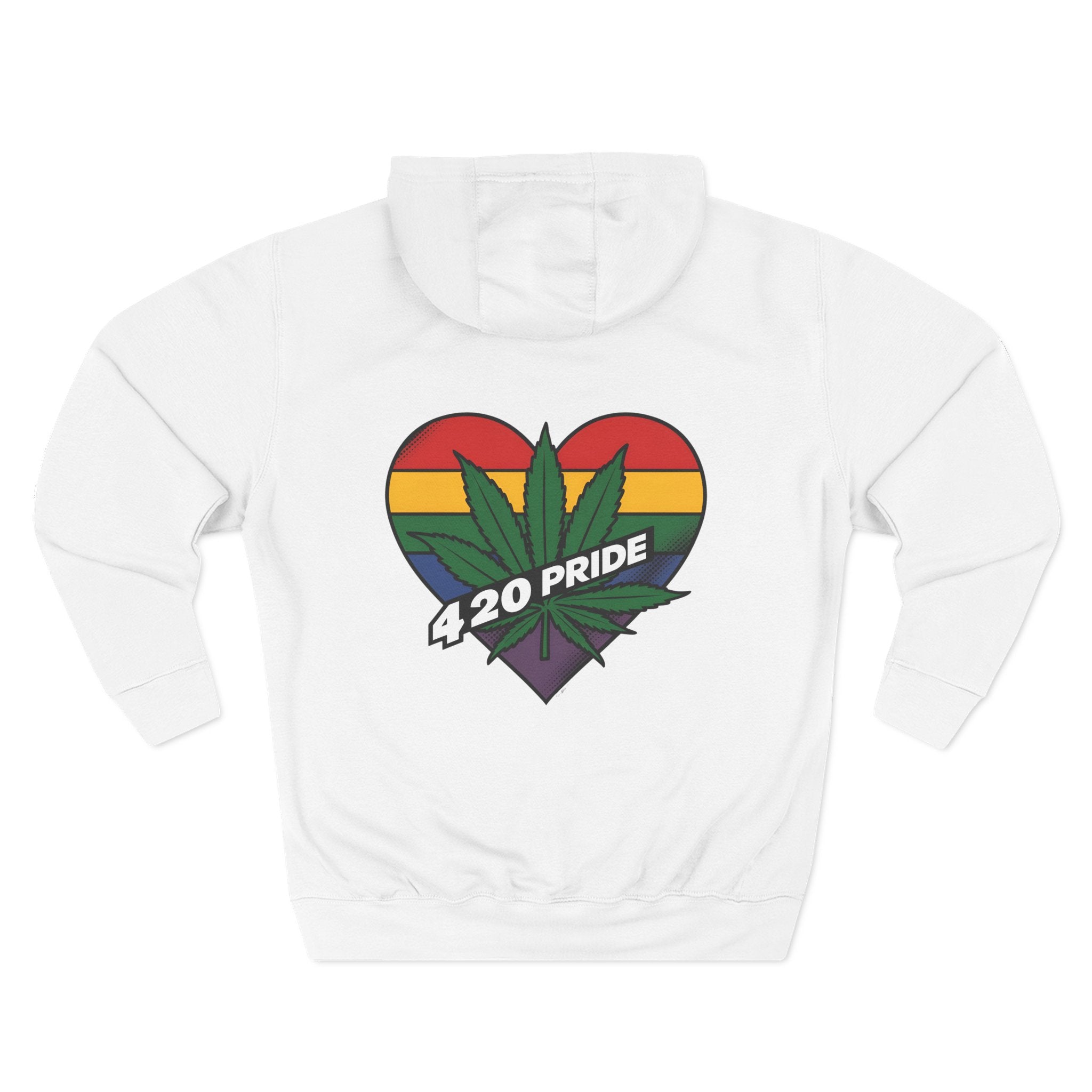 420 Pride Fleece Hoodie, Cannabis Hoodie, LGBTQ+ Pride Apparel, Festival Wear, Cozy Streetwear, Gift for 420 Celebrations
