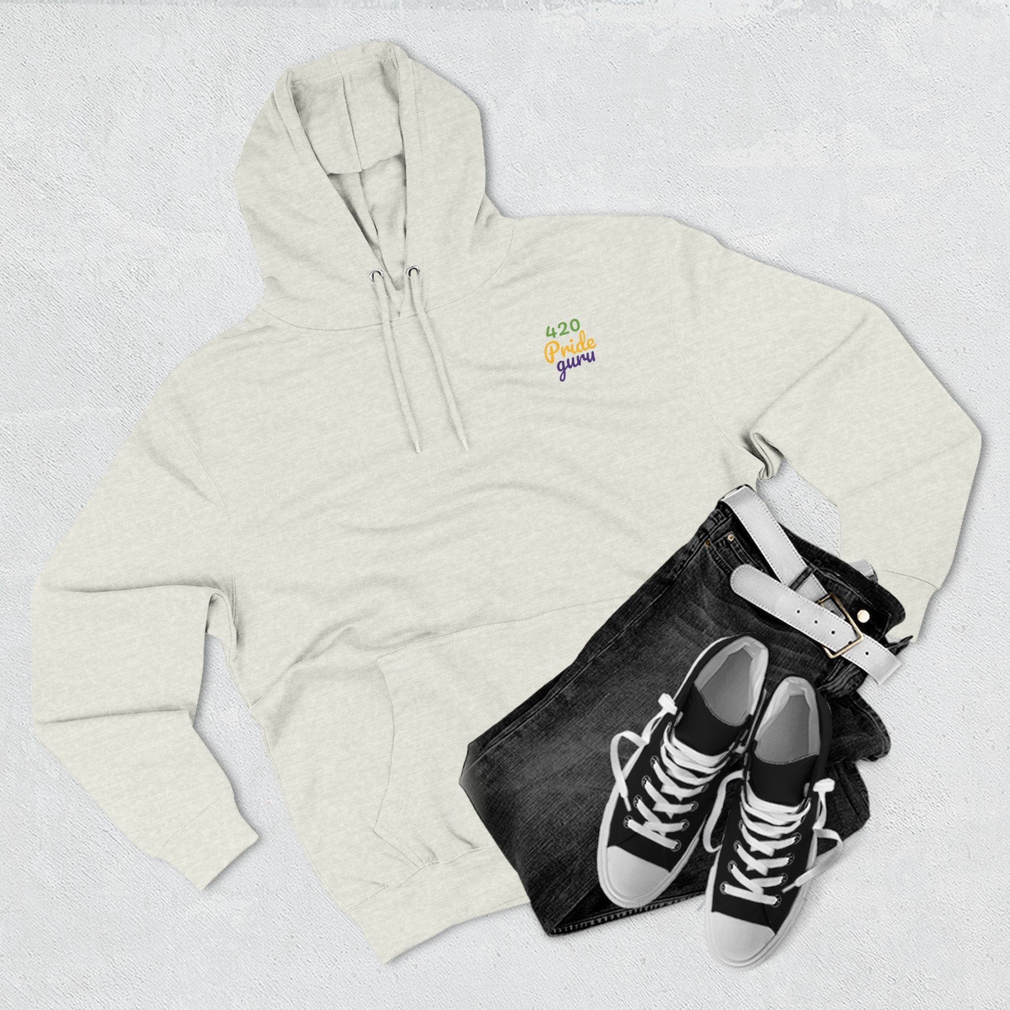 420 Pride Fleece Hoodie, Cannabis Hoodie, LGBTQ+ Pride Apparel, Festival Wear, Cozy Streetwear, Gift for 420 Celebrations