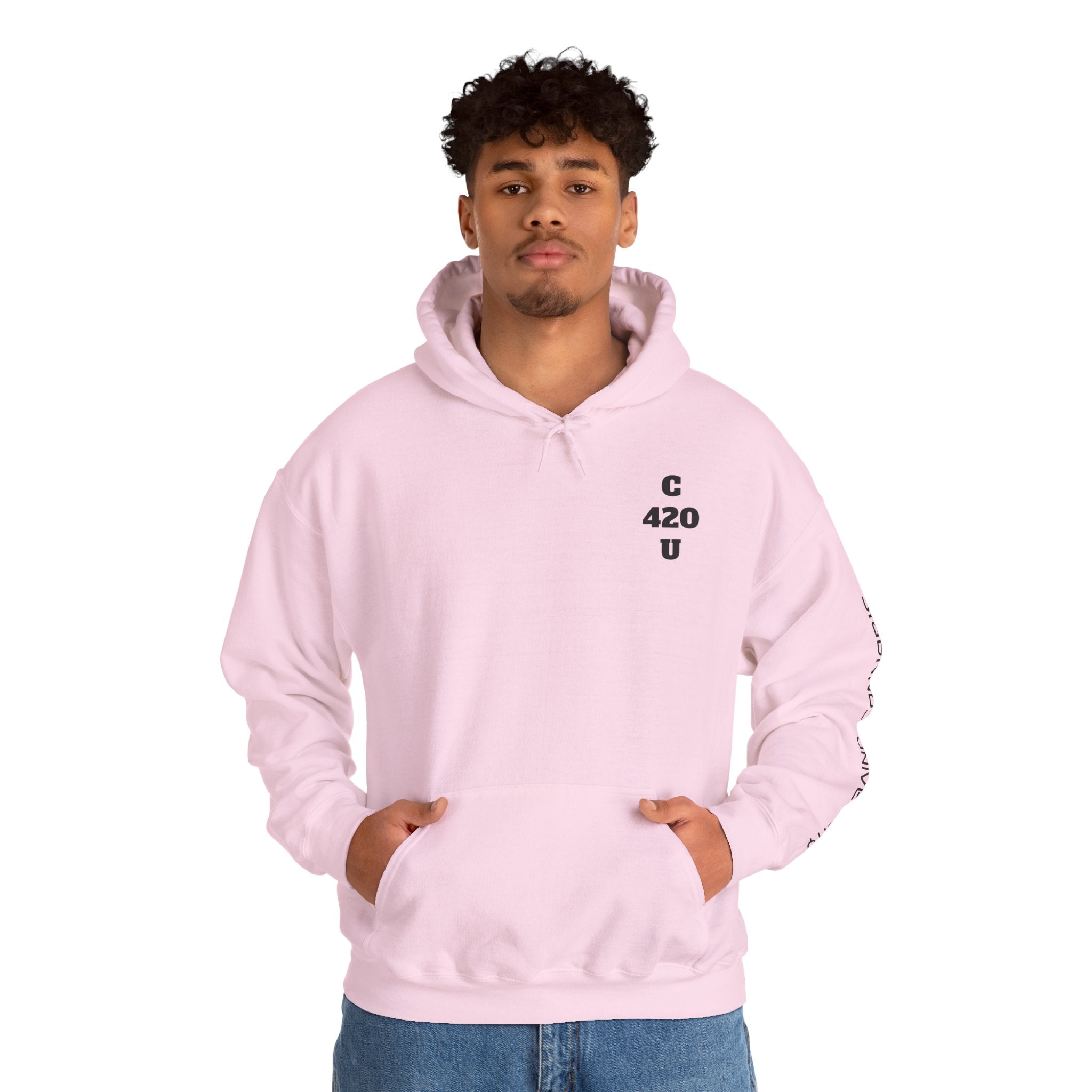 Cannabis University Hooded Sweatshirt | Cozy, Unisex, Chill Vibe, Perfect Gift for Cannabis Lovers, Streetwear Style, Spring Layering